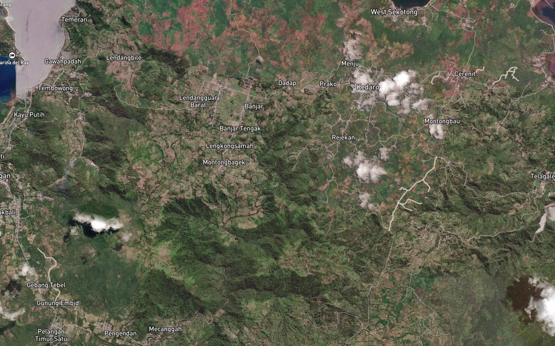 Satellite map of the Eat Ancer