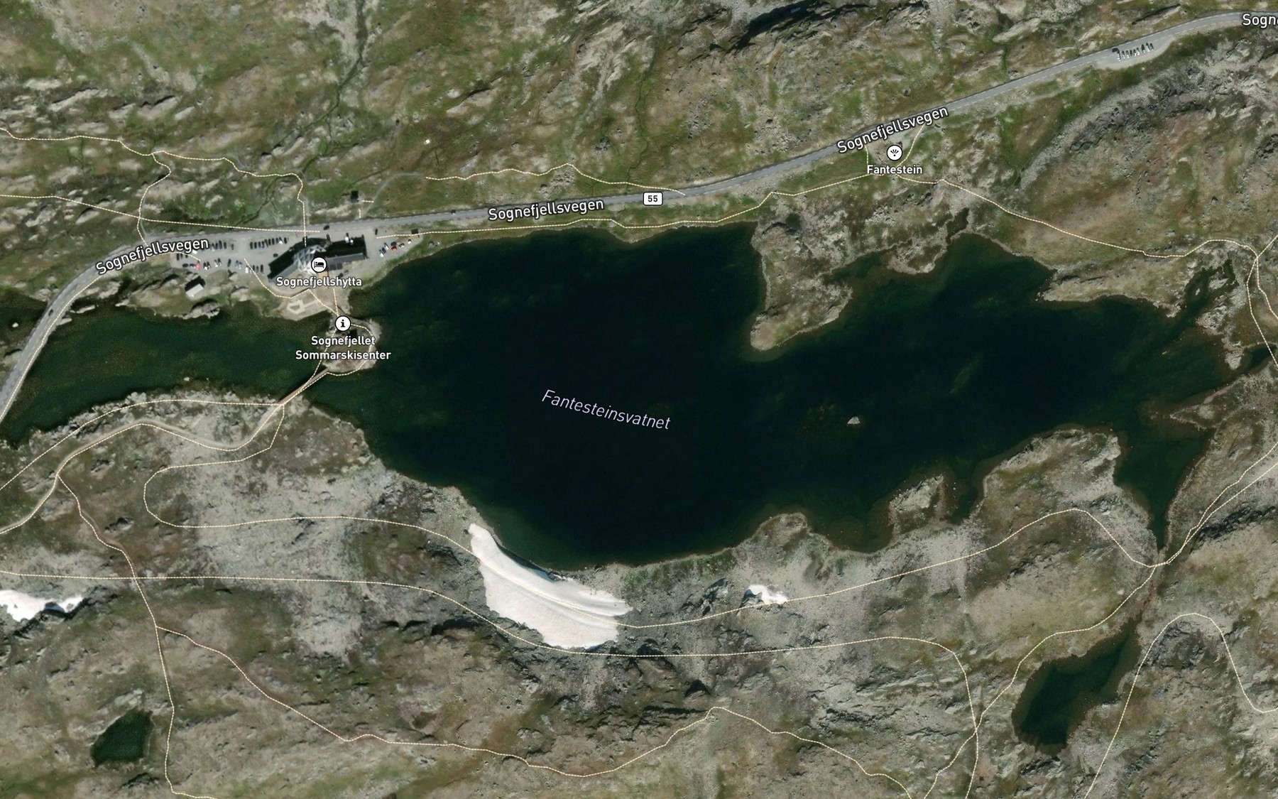 Satellite map of the Fantesteinsvatnet