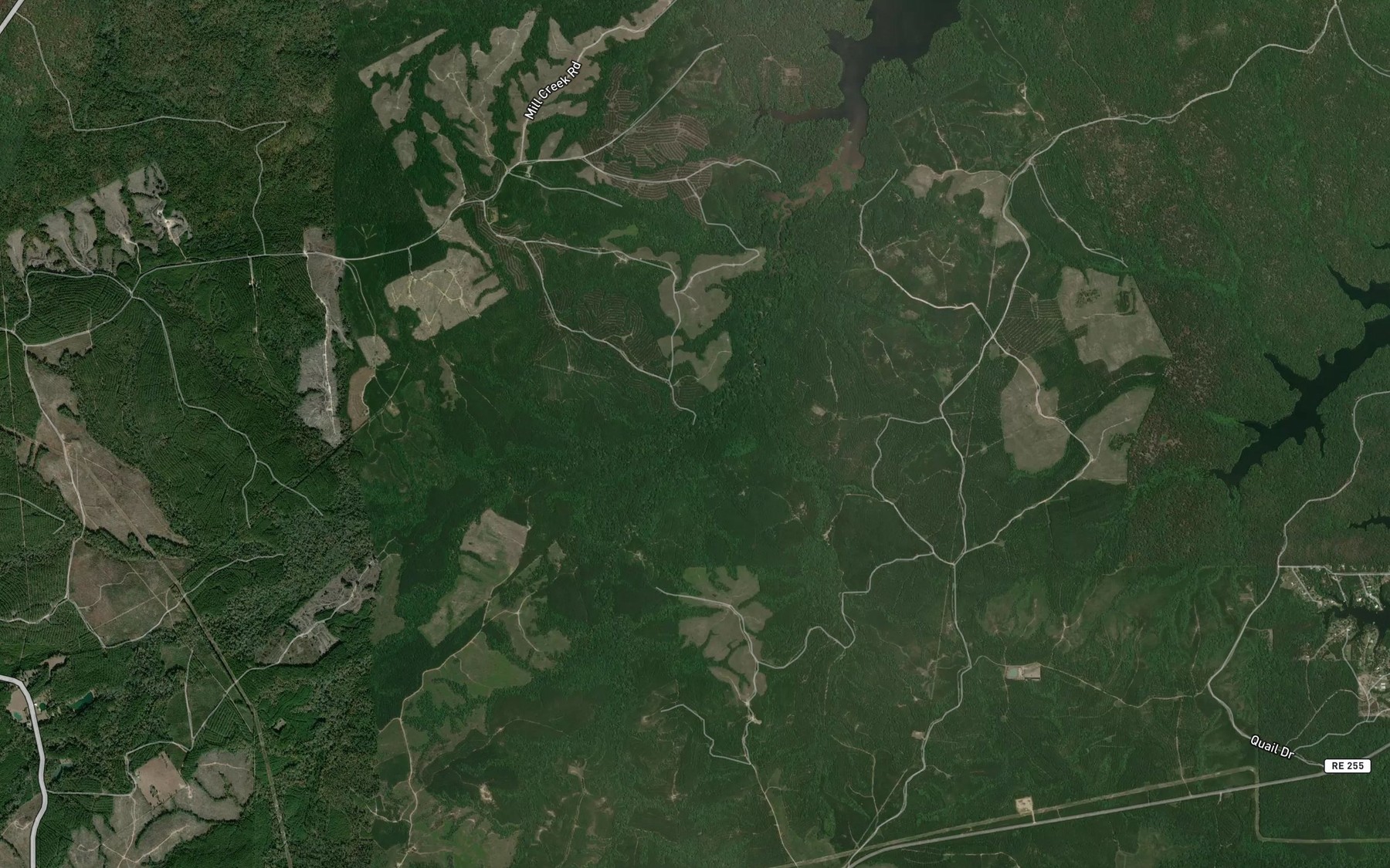 Satellite map of the Mitchell Creek