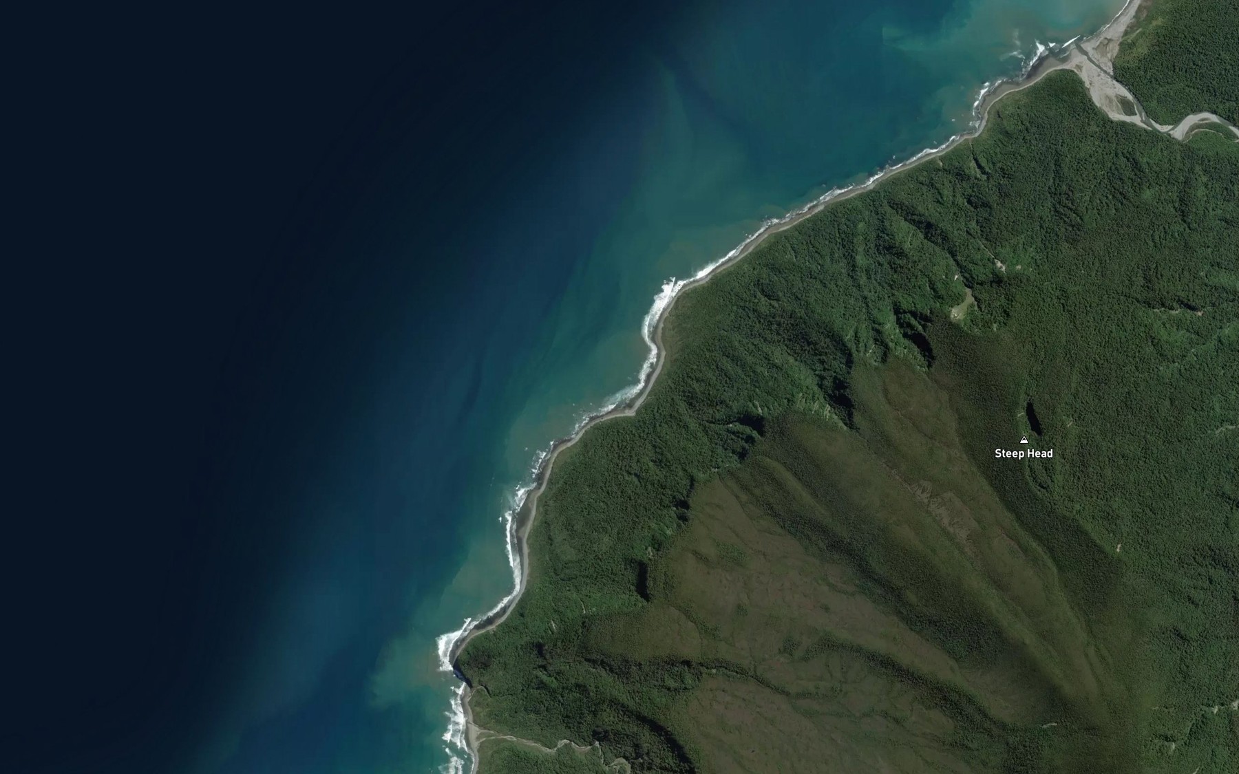 Satellite map of the Little Cascade Creek