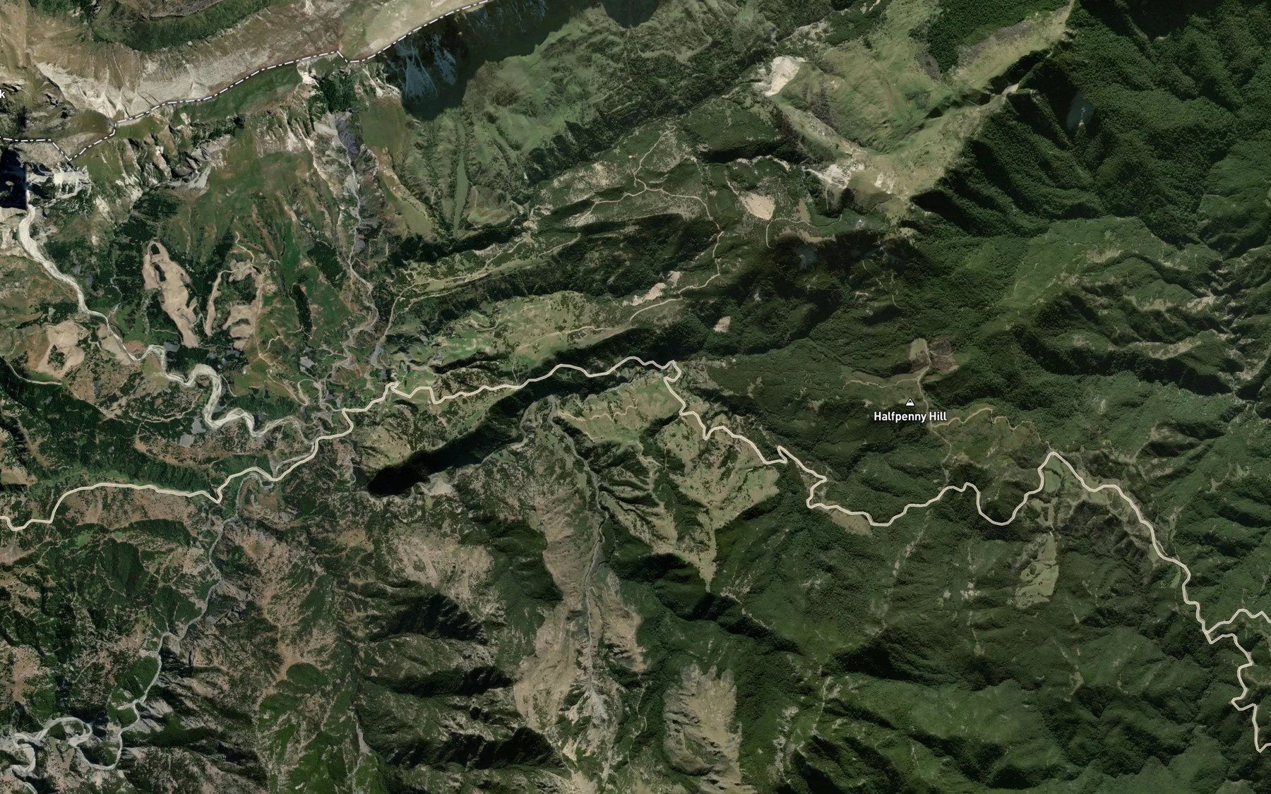 Satellite map of the Burnt Stream