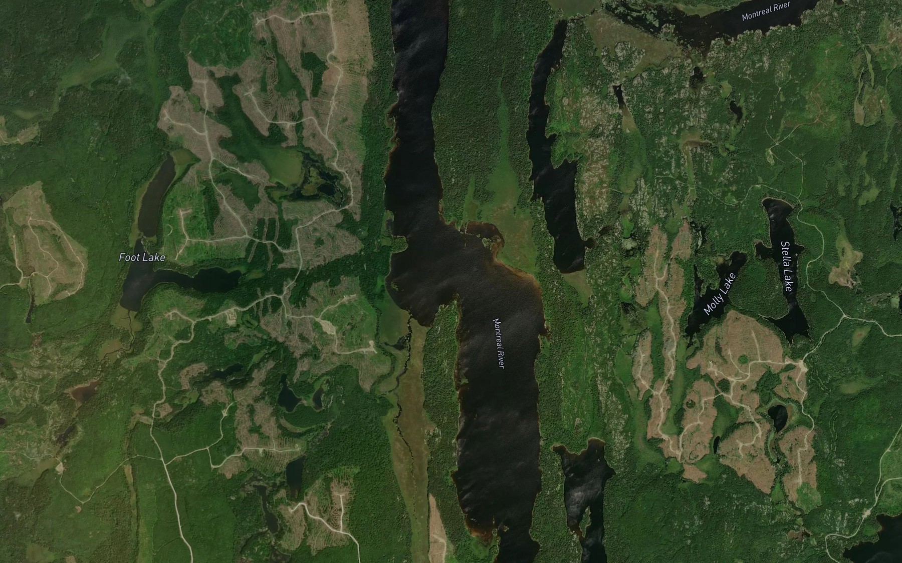 Satellite map of the Obushkong Lake