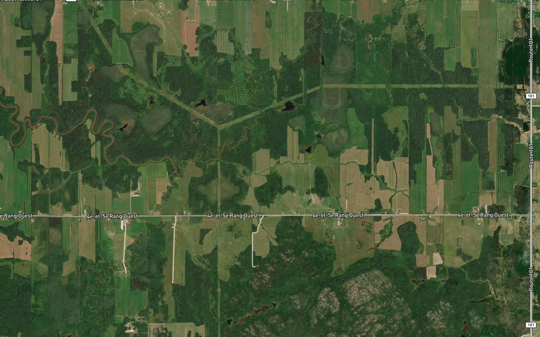 Satellite map of the Branche Lachance