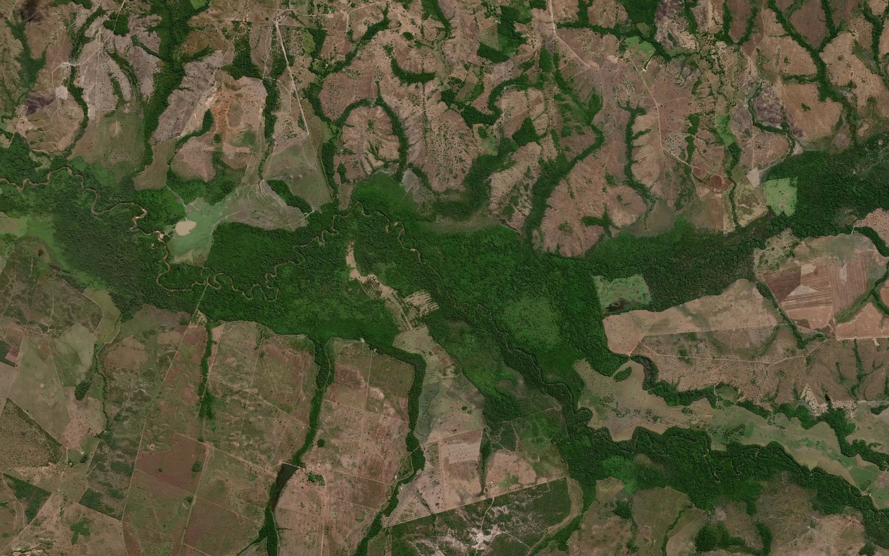 Satellite map of the Rio Surubim