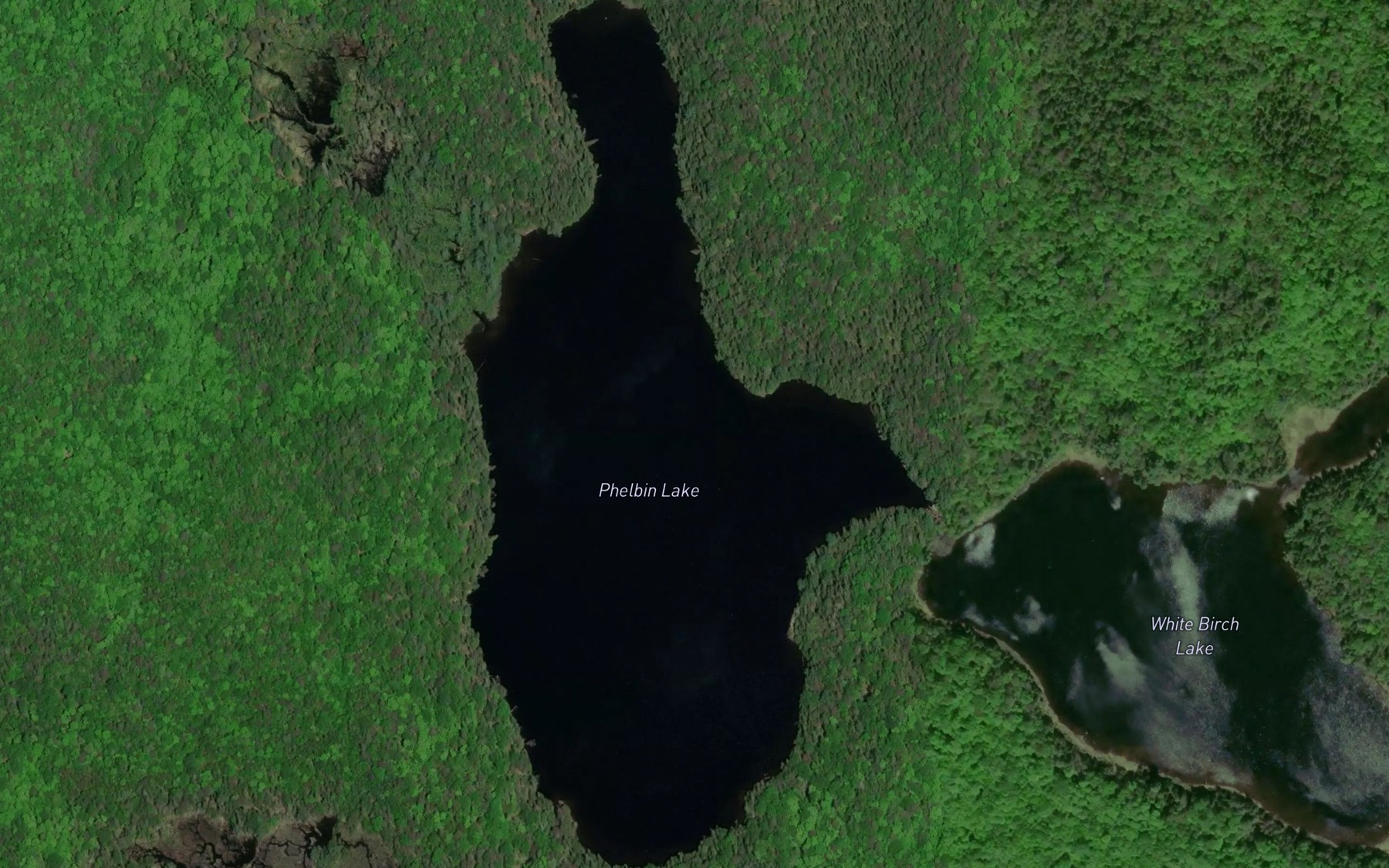 Satellite map of the Phelbin Lake
