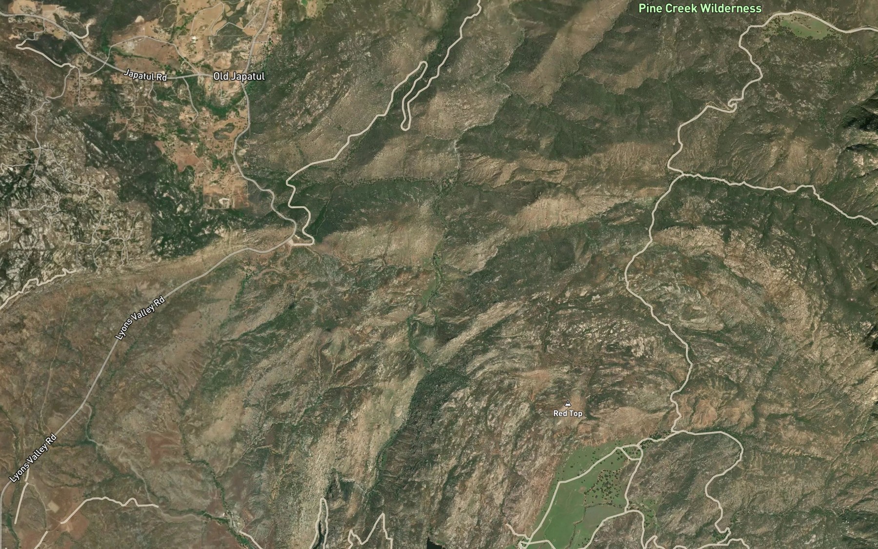 Satellite map of the Espinosa Creek