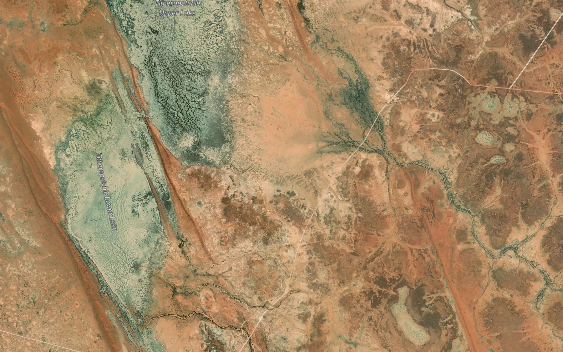 Satellite map of the Titheropatchie Upper Lake