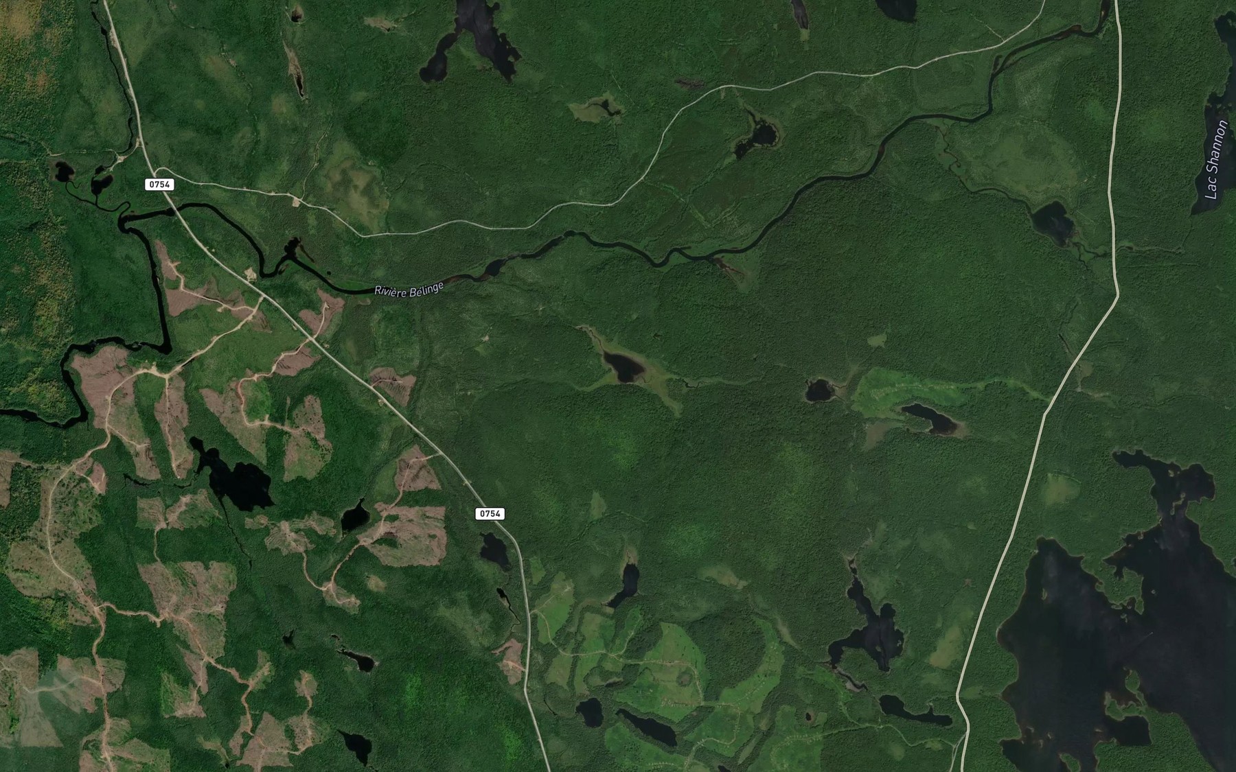 Satellite map of the Lac des Navires Tres Verts