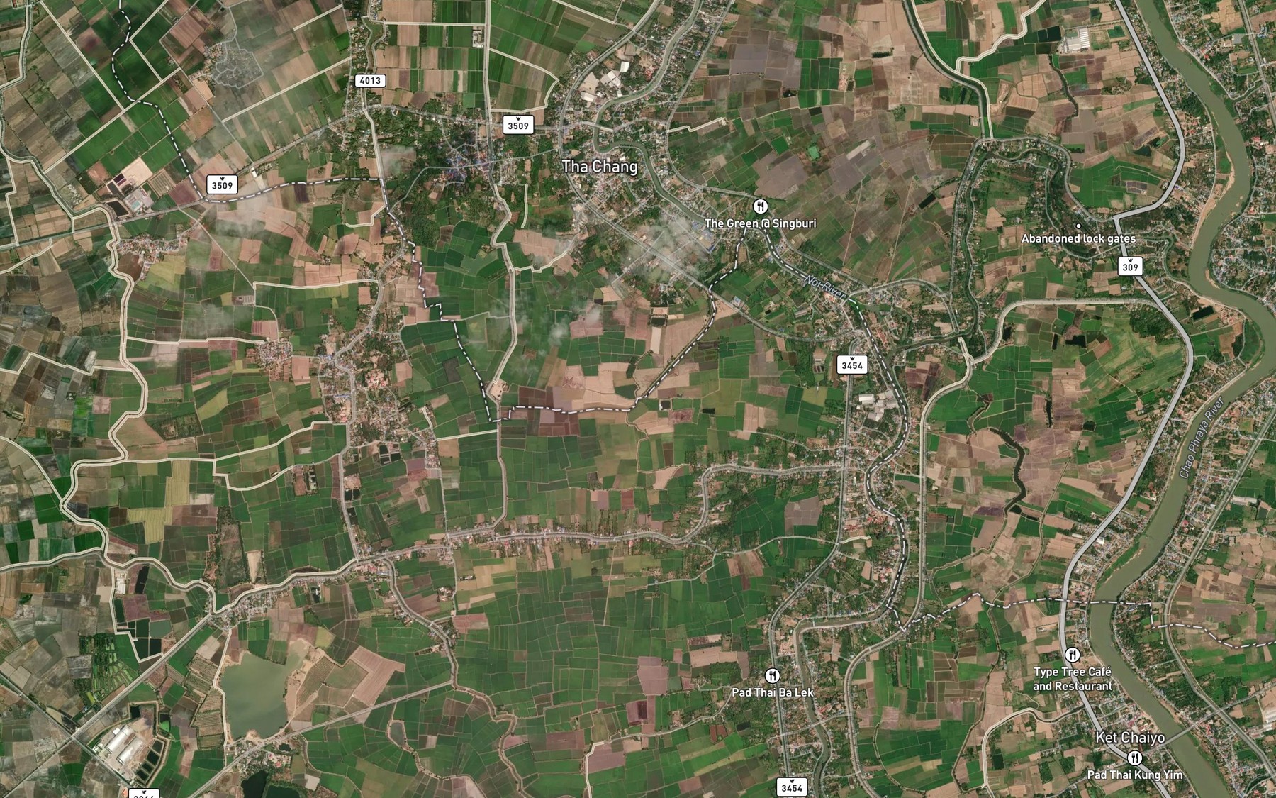 Satellite map of the Khlong Song Sai