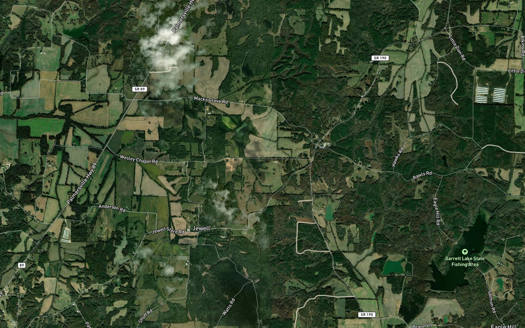 Satellite map of the Peelers Pond