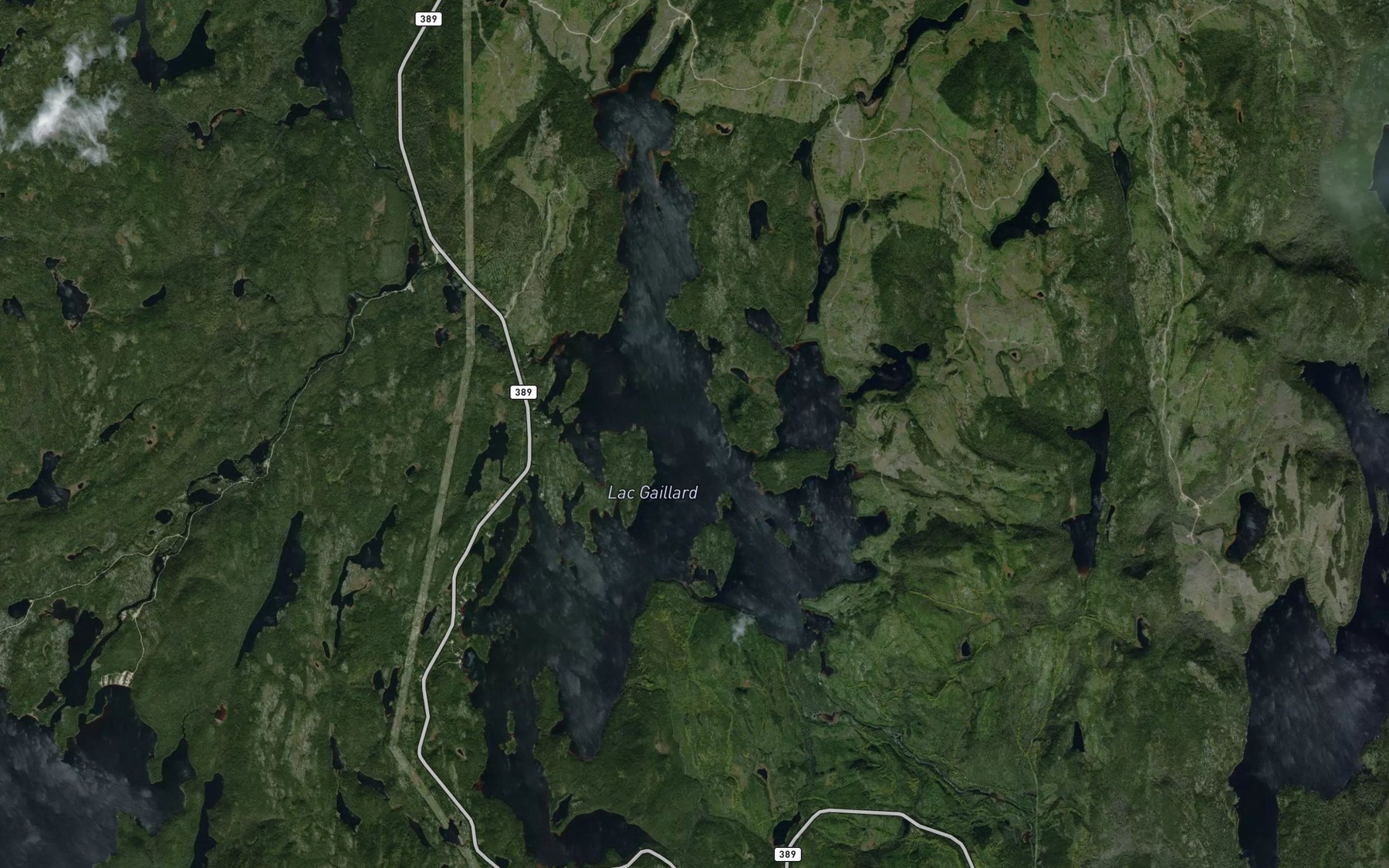 Satellite map of the Lac Gaillard