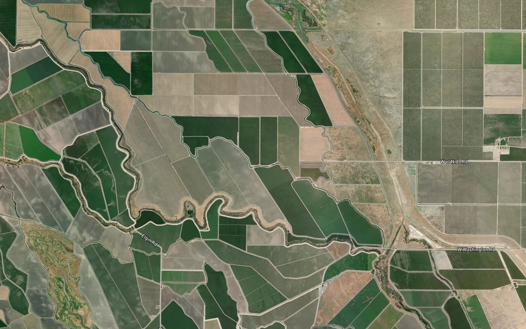 Satellite map of the Sand Slough