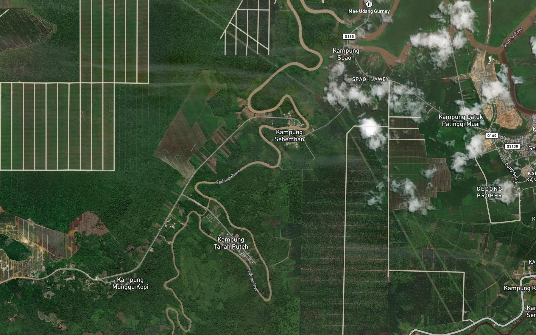 Satellite map of the Sungai Belanak