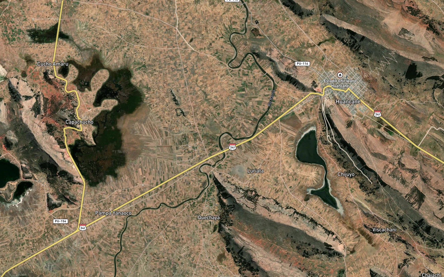 Satellite map of the Rio Putina