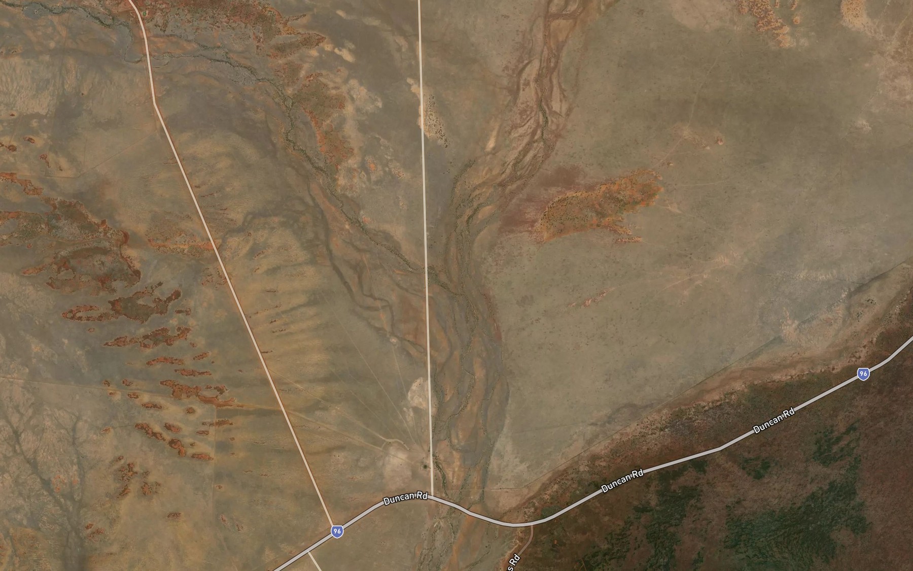 Satellite map of the Coolibah Creek