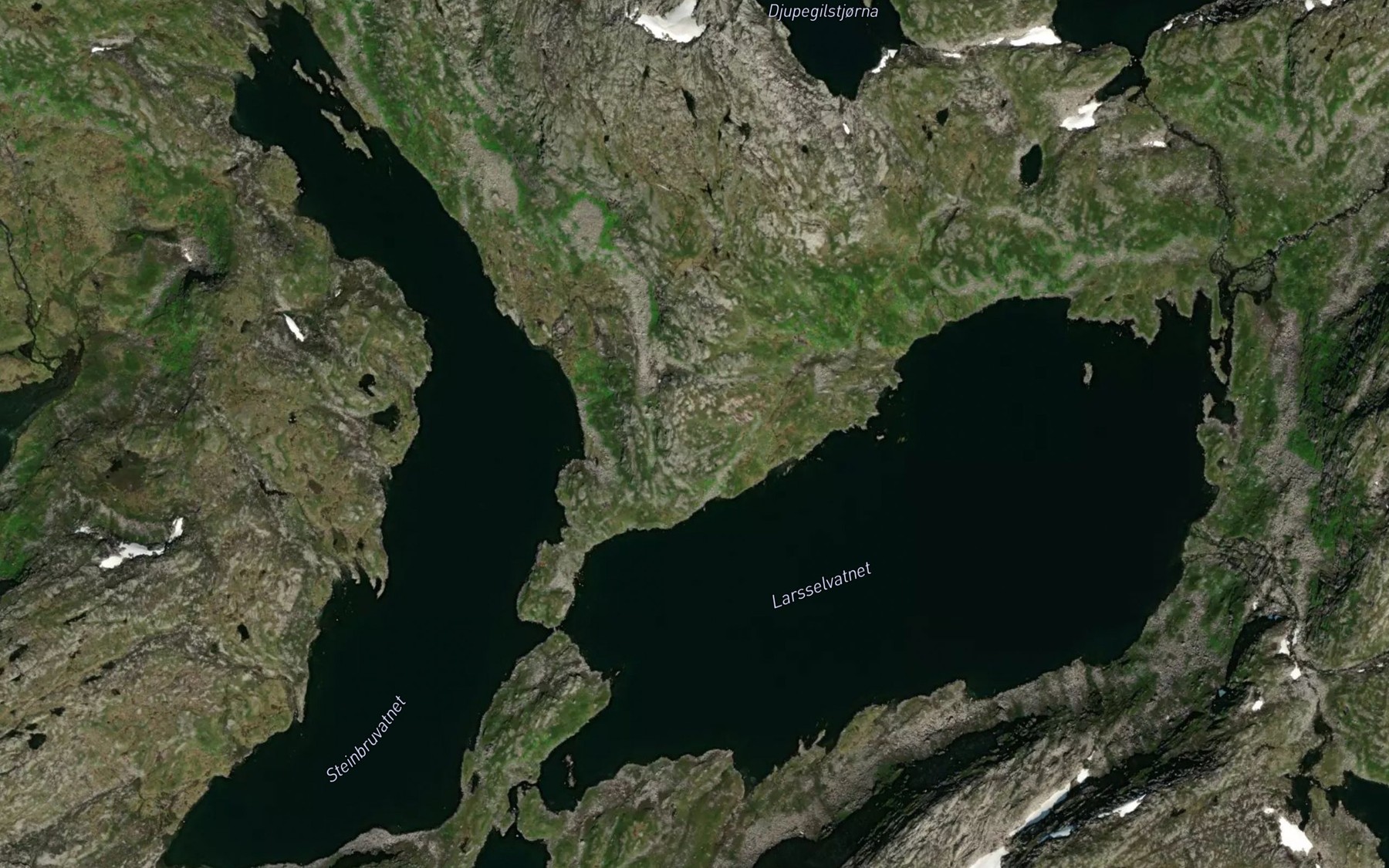 Satellite map of the Steinbruvatnet