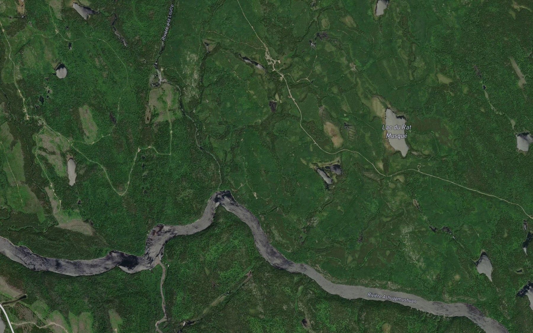 Satellite map of the Riviere a la Loutre