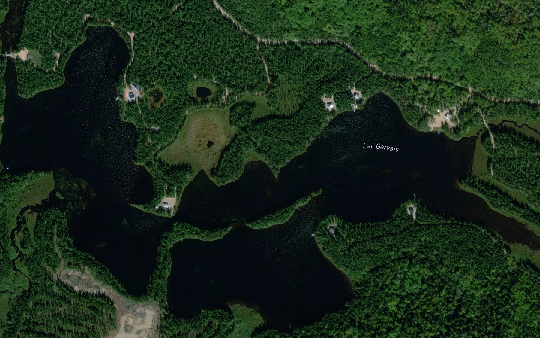 Satellite map of the Lac Gervais