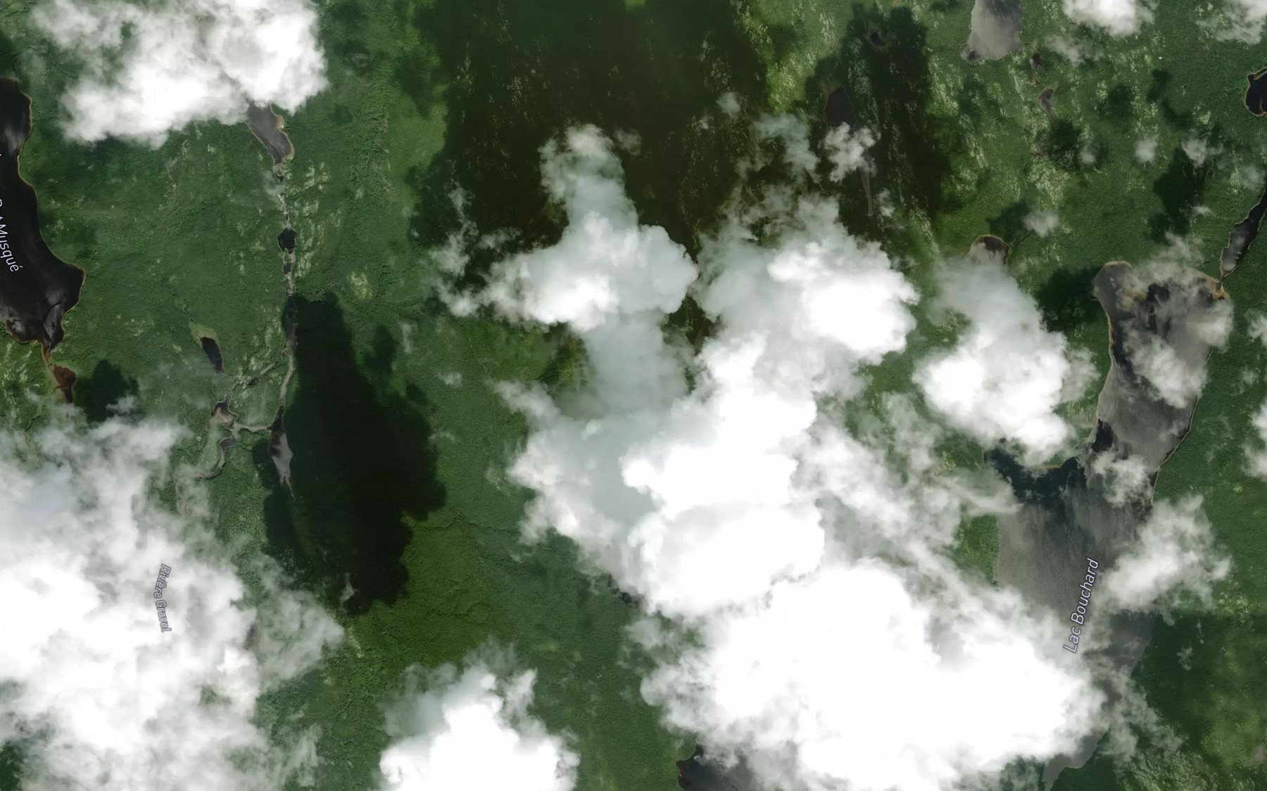 Satellite map of the Lac Soutiere