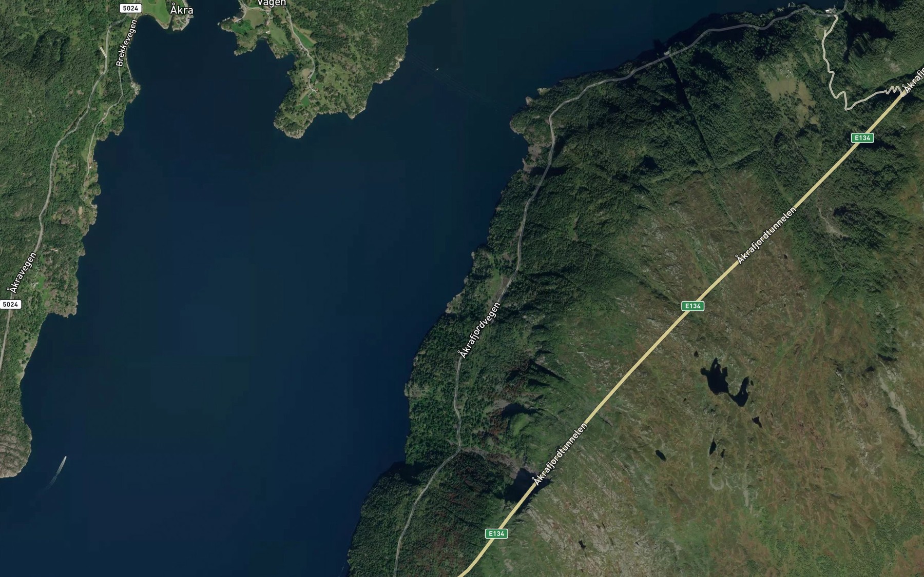 Satellite map of the Gronavika