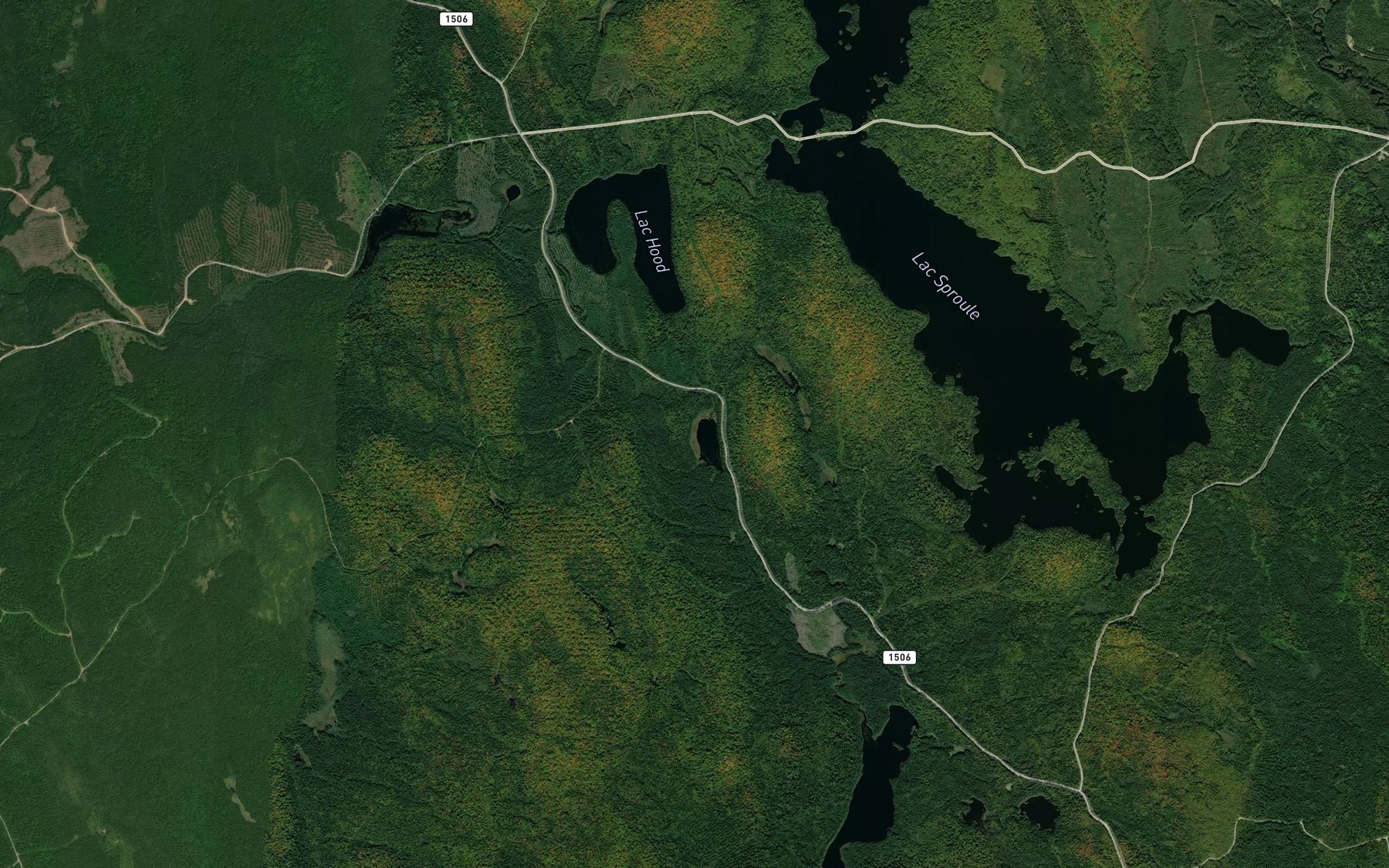 Satellite map of the Lac J Trois