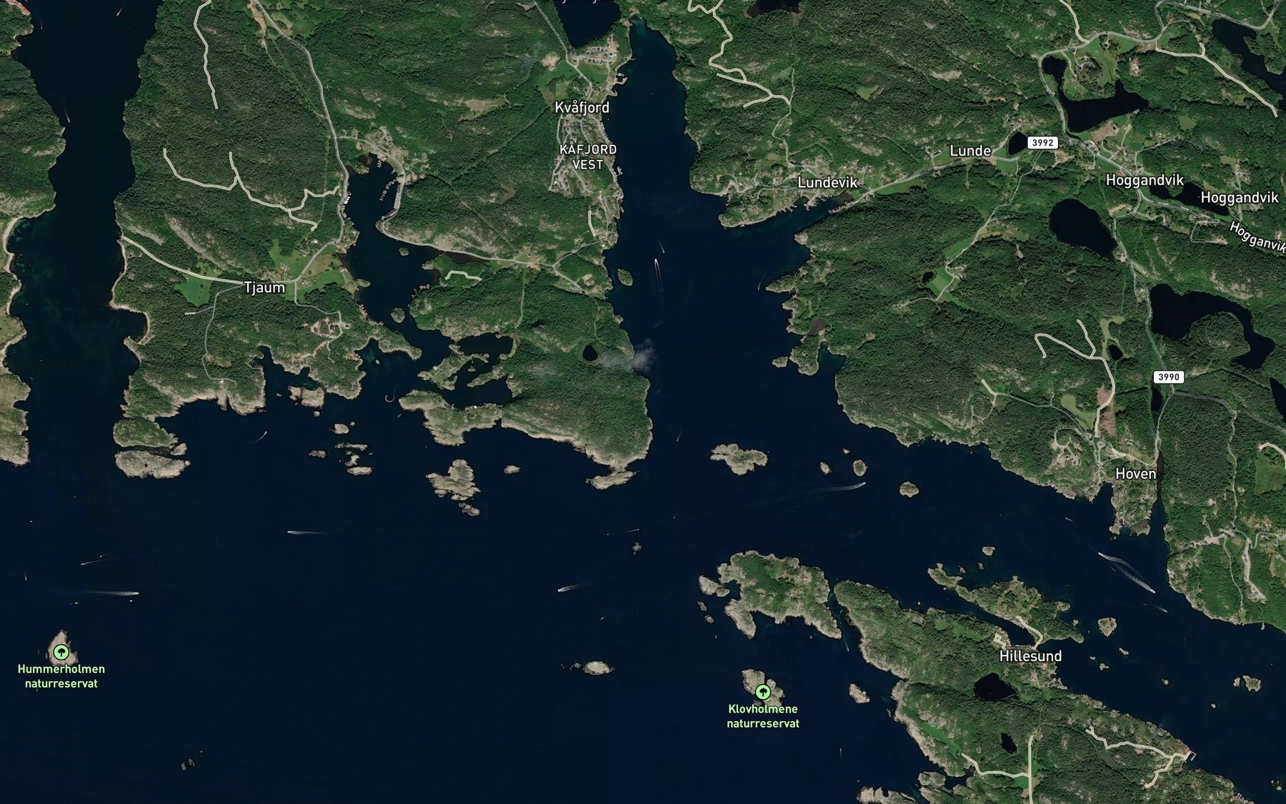 Satellite map of the Ytre Ornevika