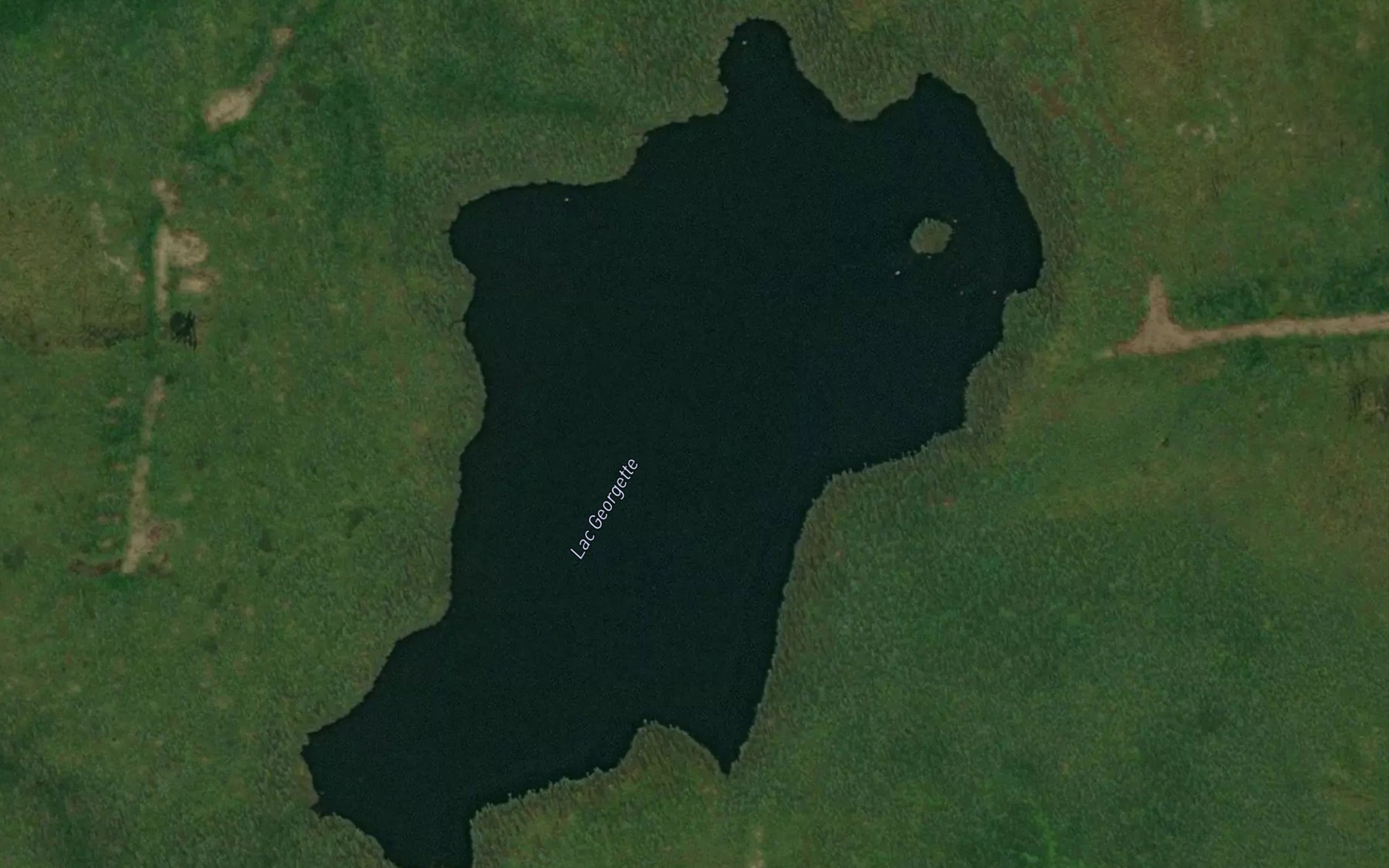 Satellite map of the Lac Georgette