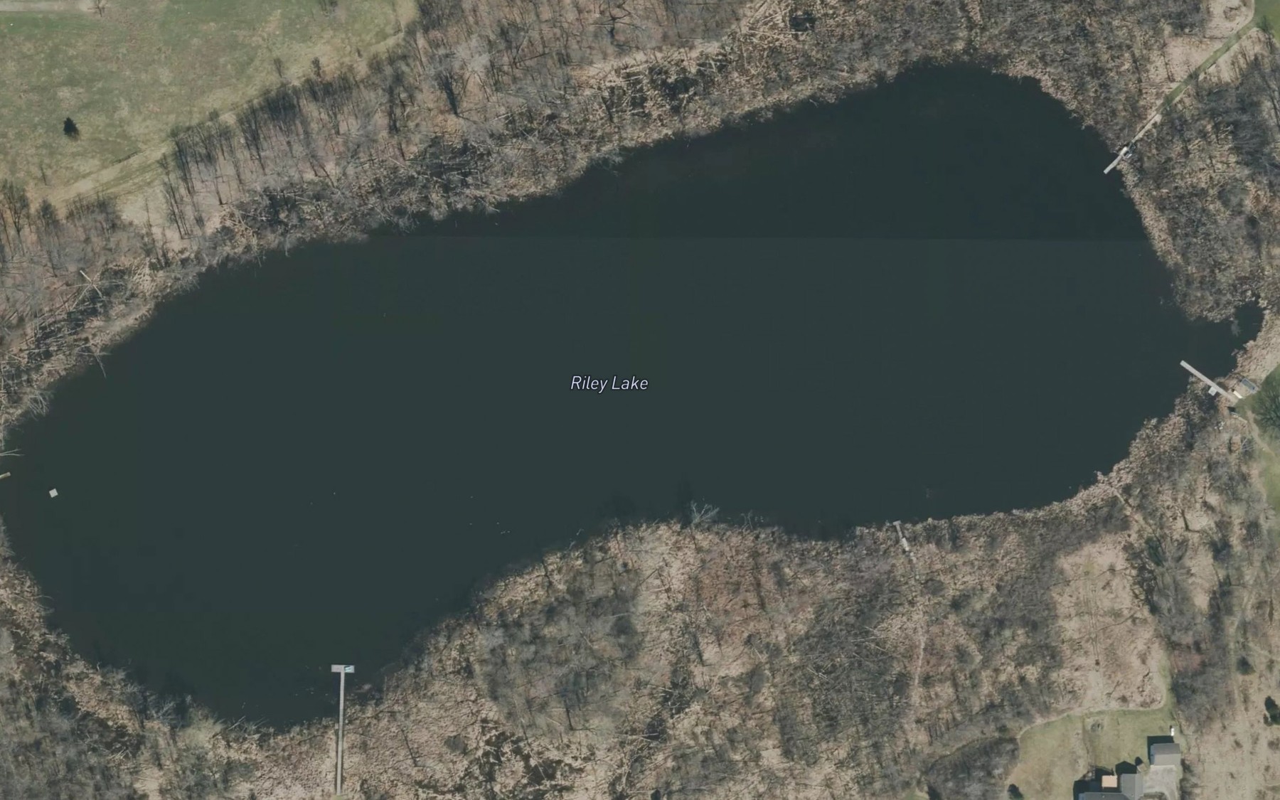 Satellite map of the Riley Lake