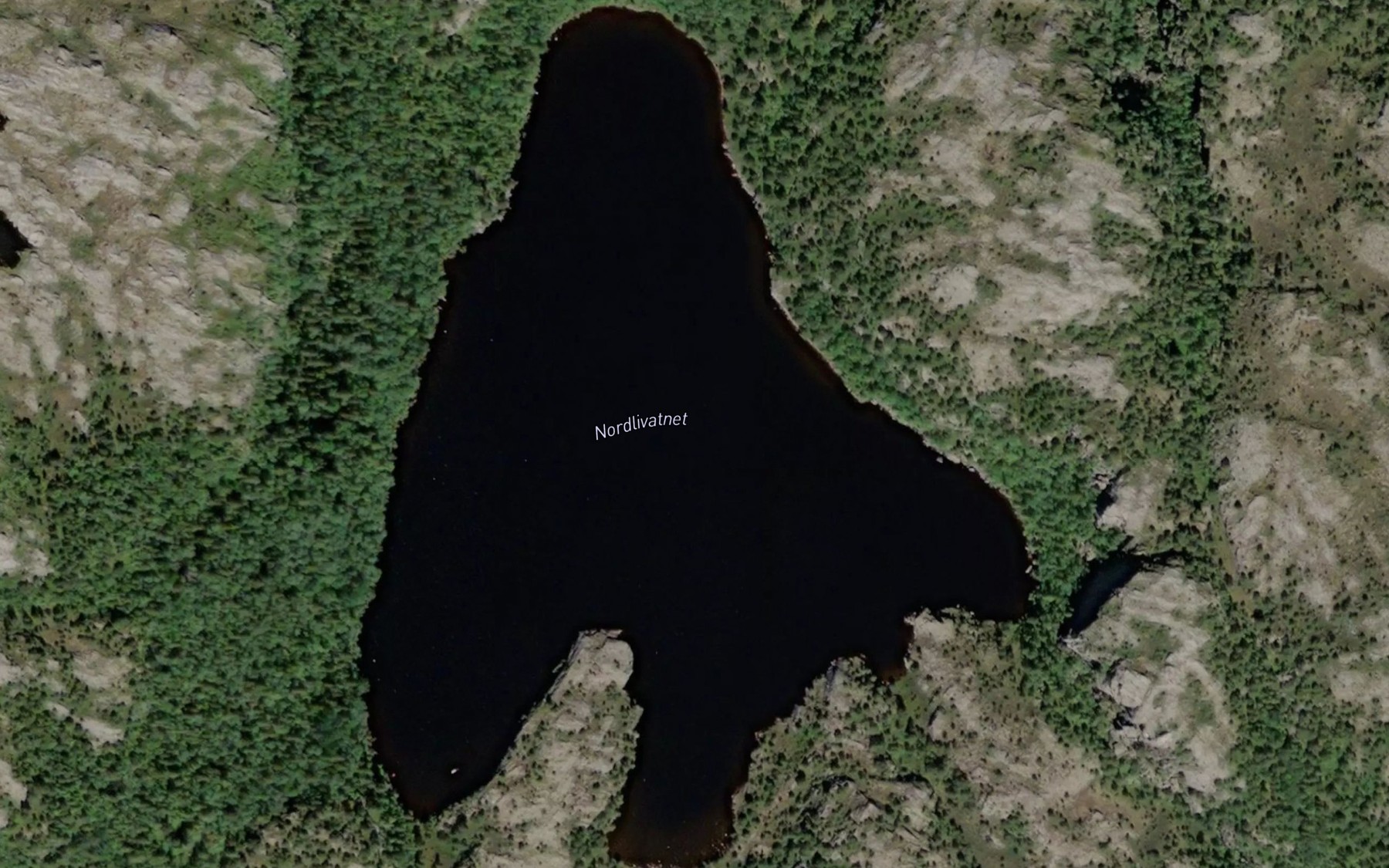 Satellite map of the Nordlivatnet