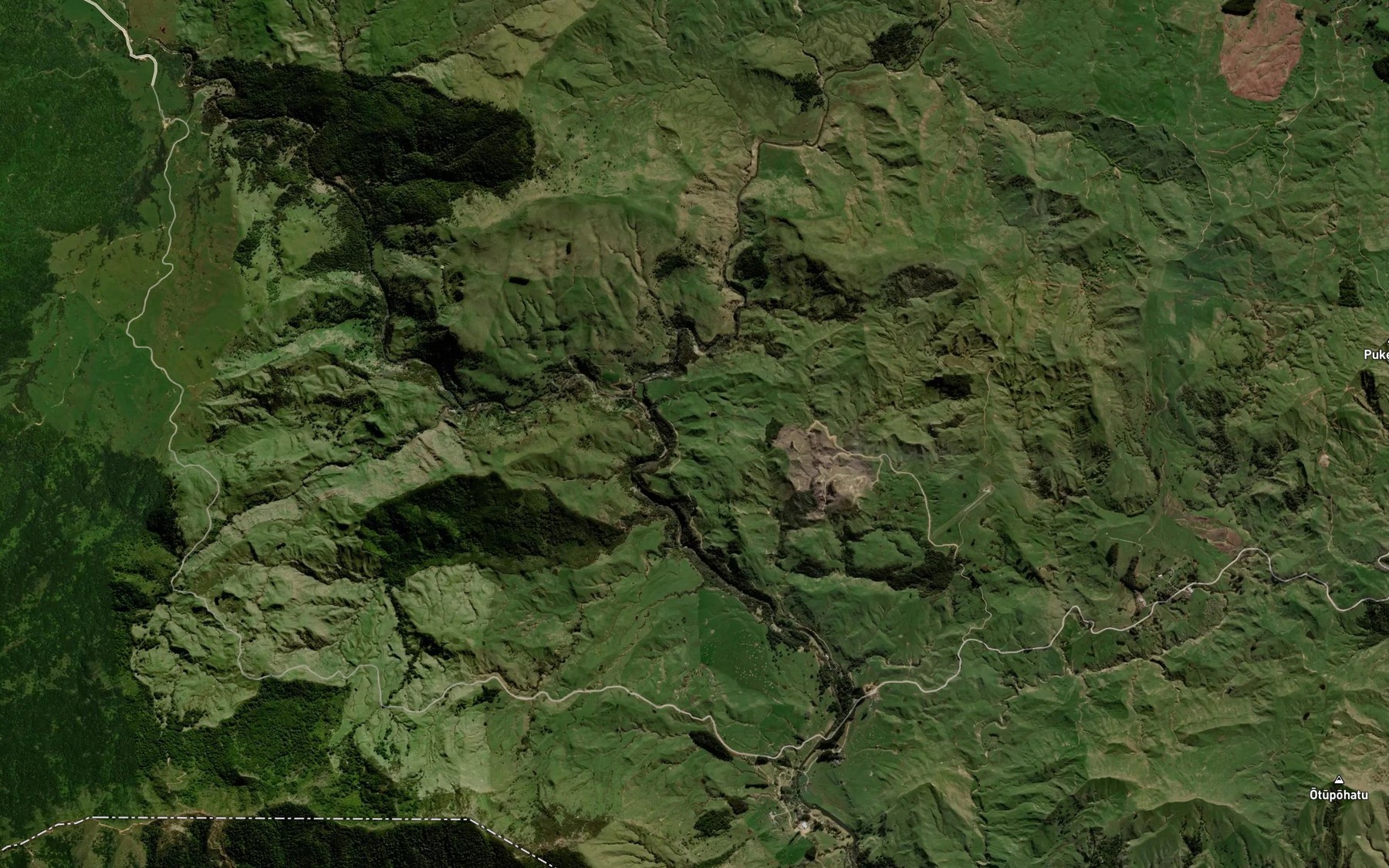 Satellite map of the Hangaroa River