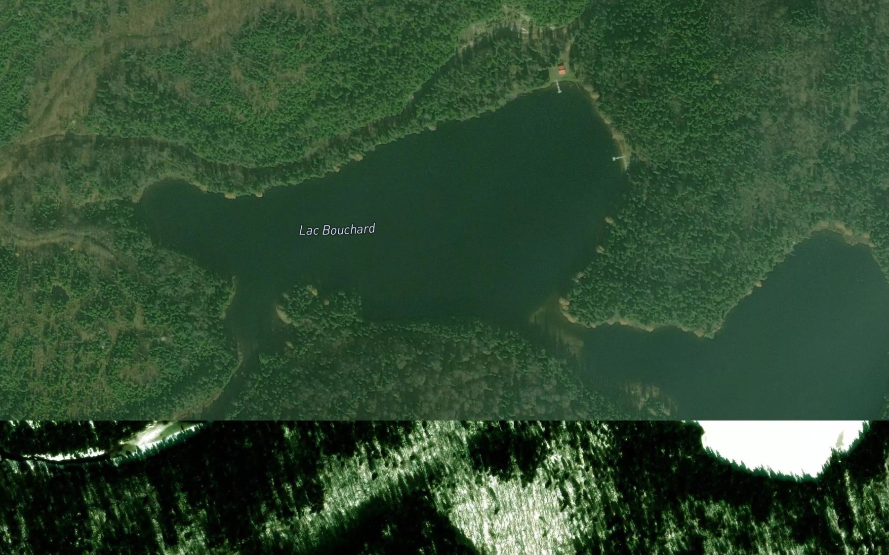 Satellite map of the Lac Bouchard