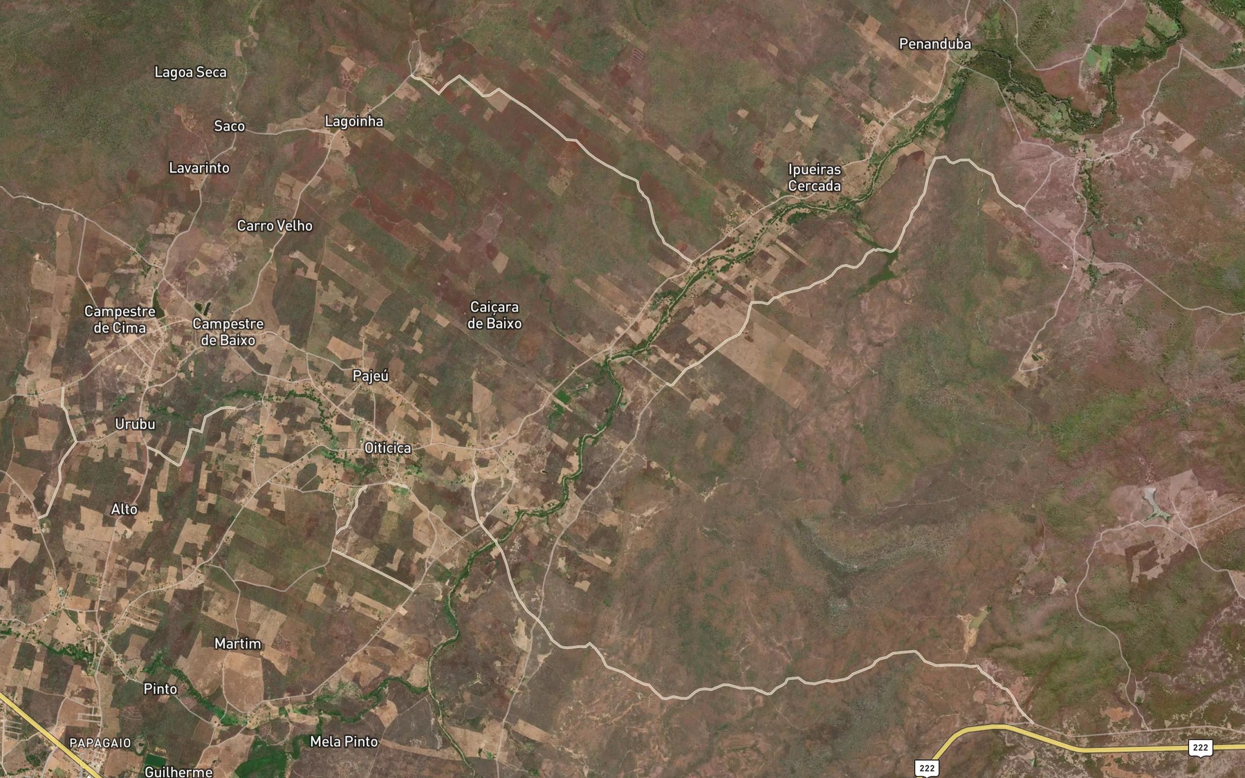 Satellite map of the Riacho Ubajara