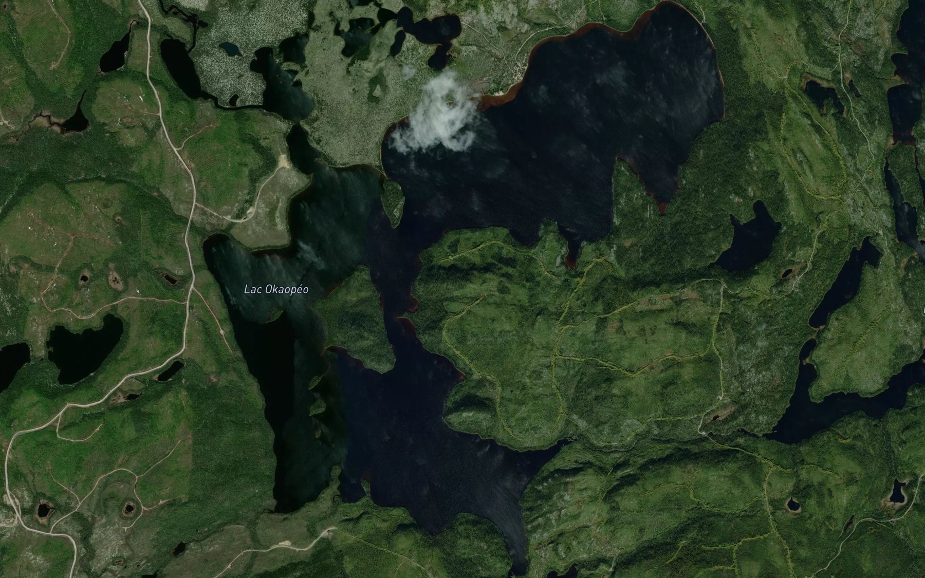Satellite map of the Lac Okaopeo