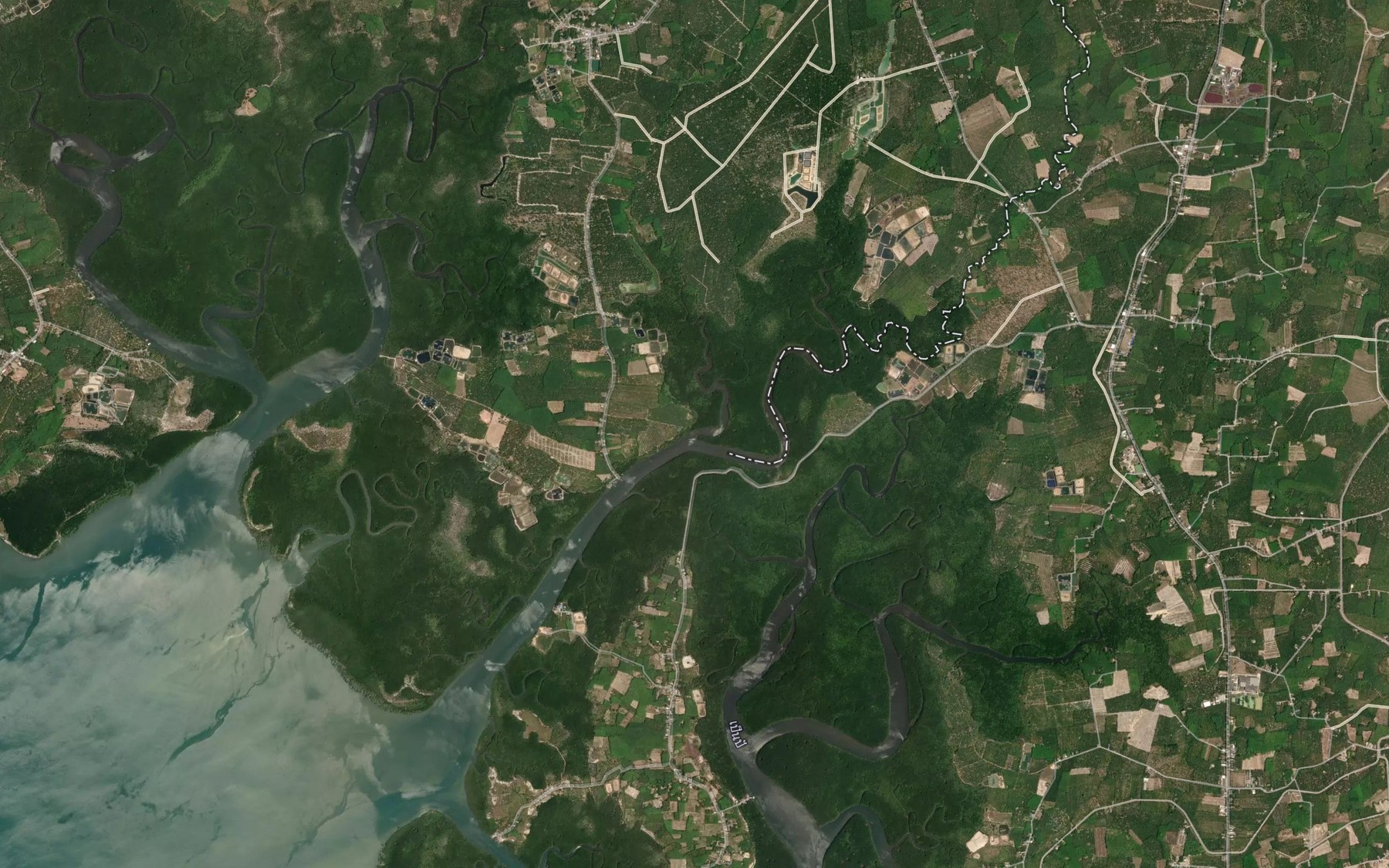 Satellite map of the Khlong Phru Phi