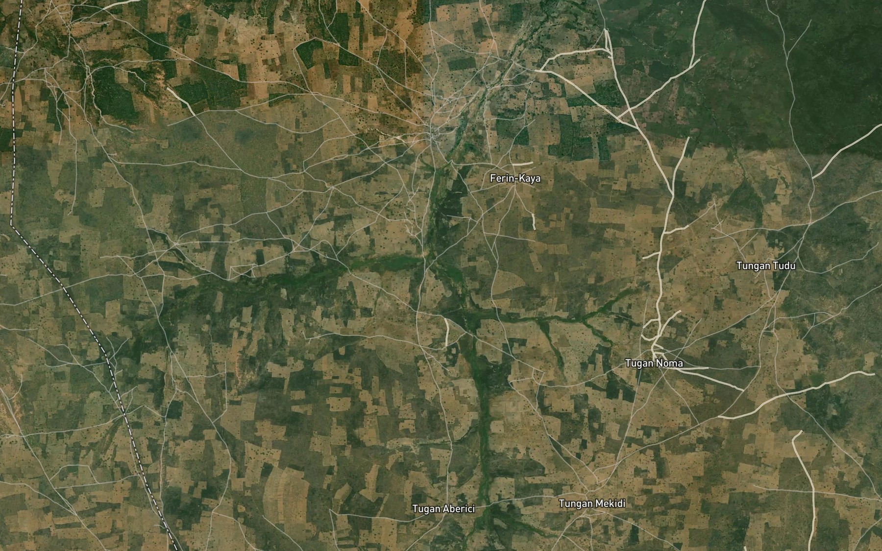 Satellite map of the River Mael
