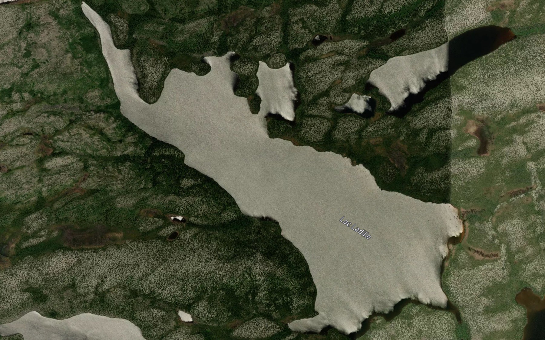 Satellite map of the Lac Ladille