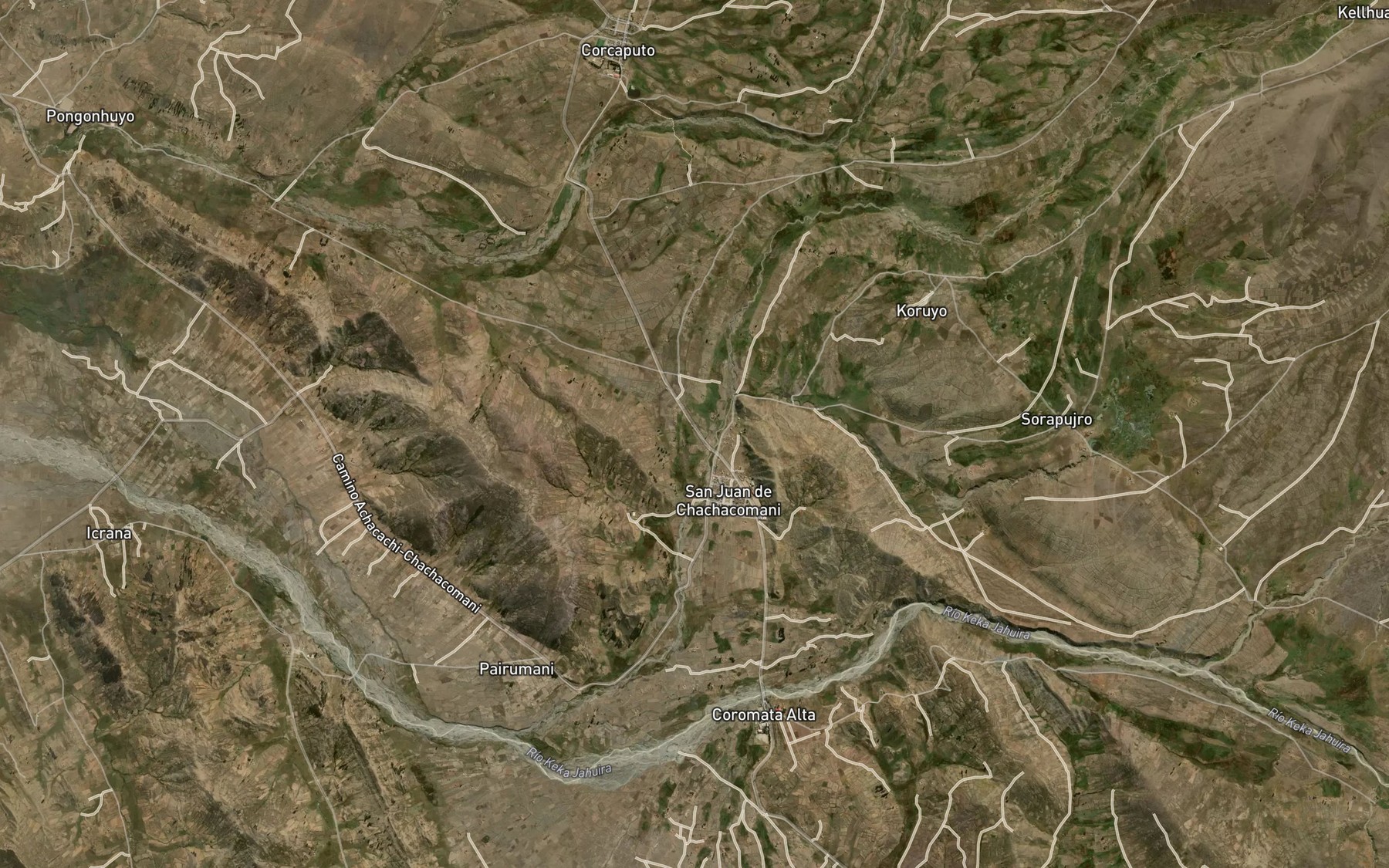 Satellite map of the Rio Cheroco