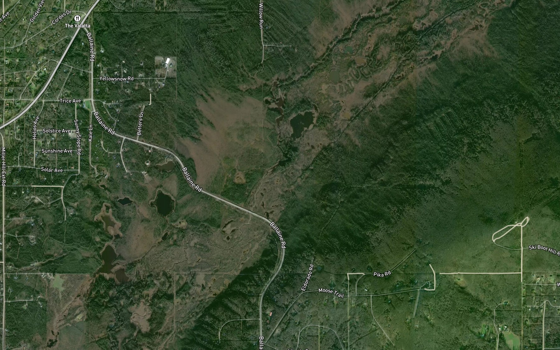 Satellite map of the Big Eldorado Creek