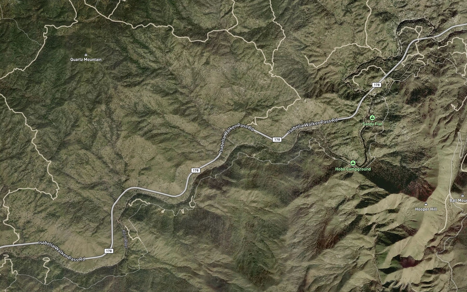 Satellite map of the Bradshaw Creek