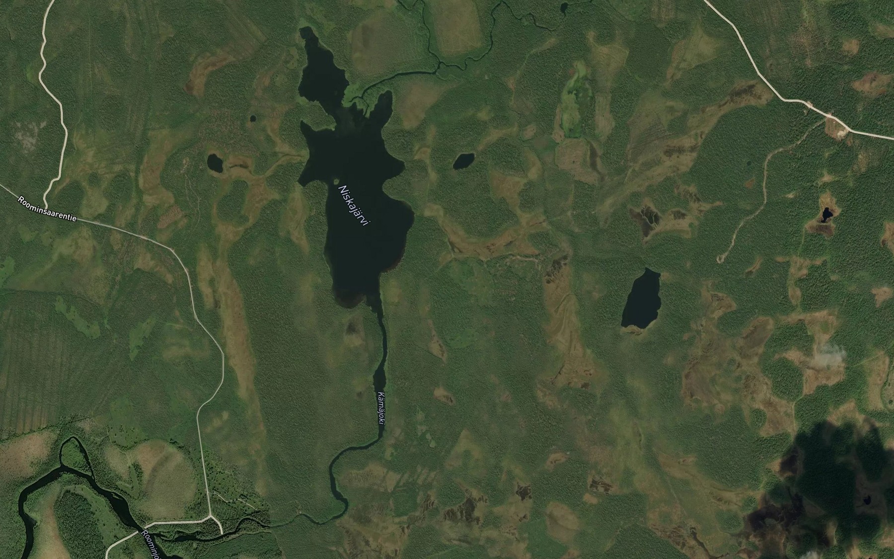 Satellite map of the Matasjoki