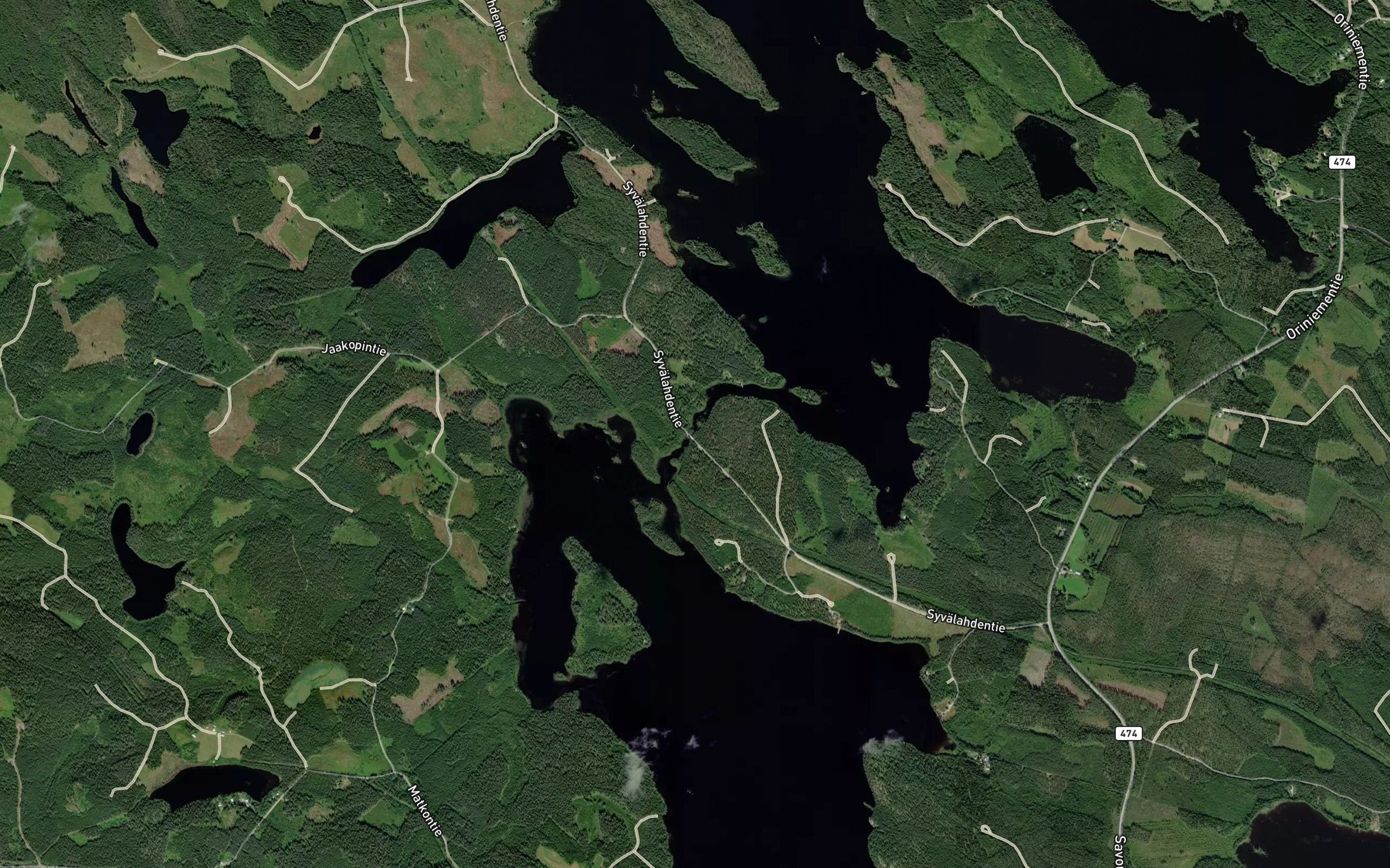 Satellite map of the Karhunkoski
