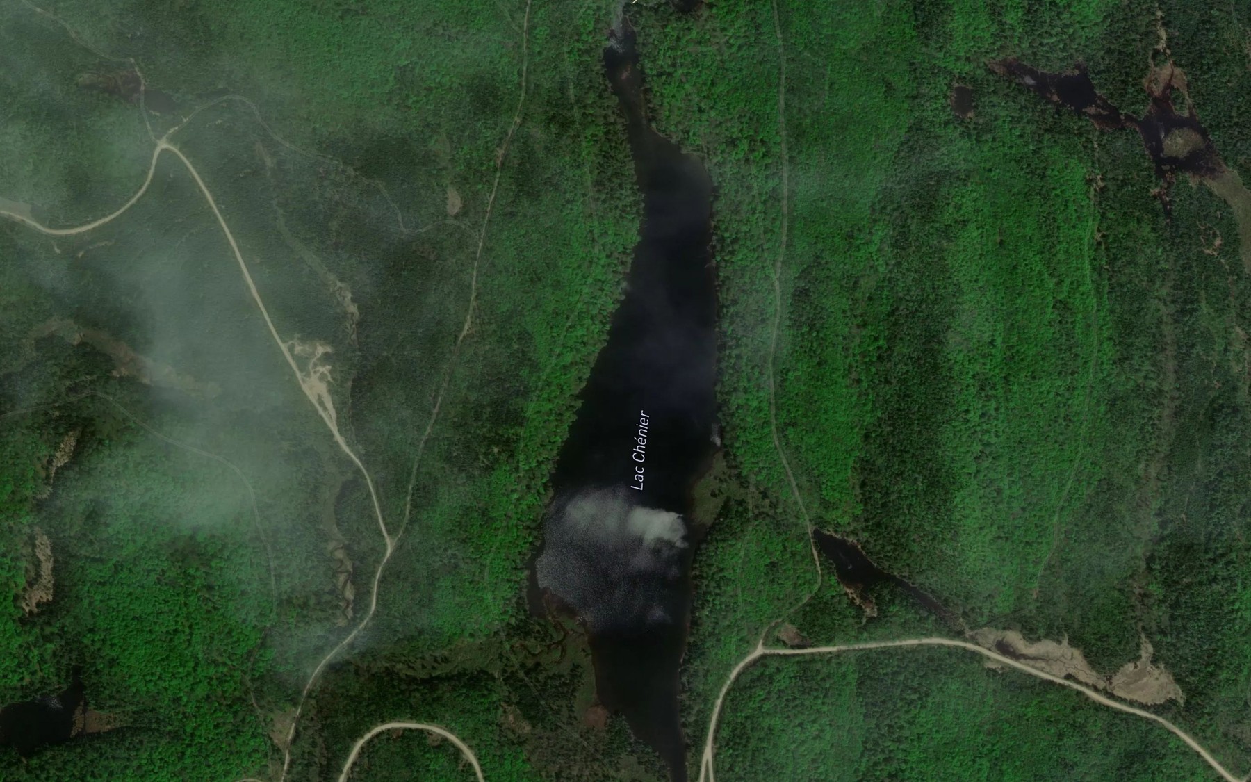 Satellite map of the Lac Chenier