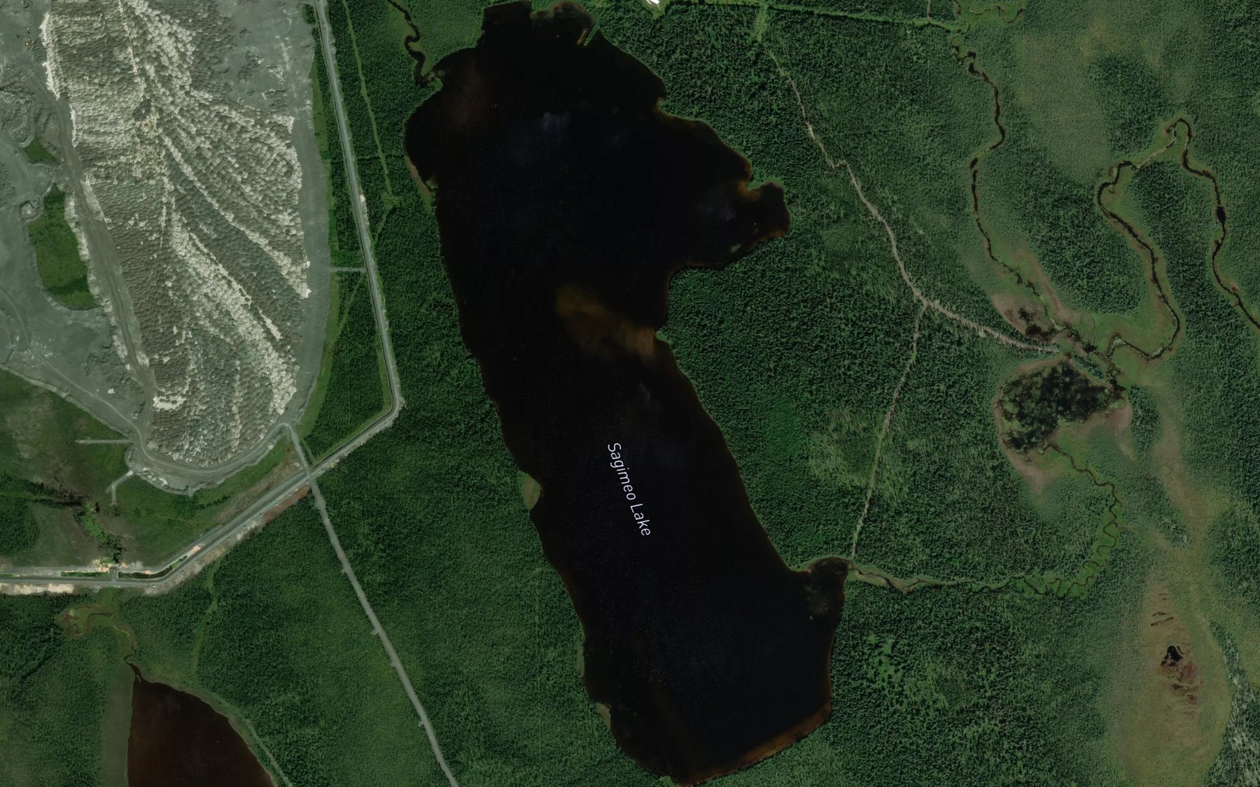Satellite map of the Sagimeo Lake
