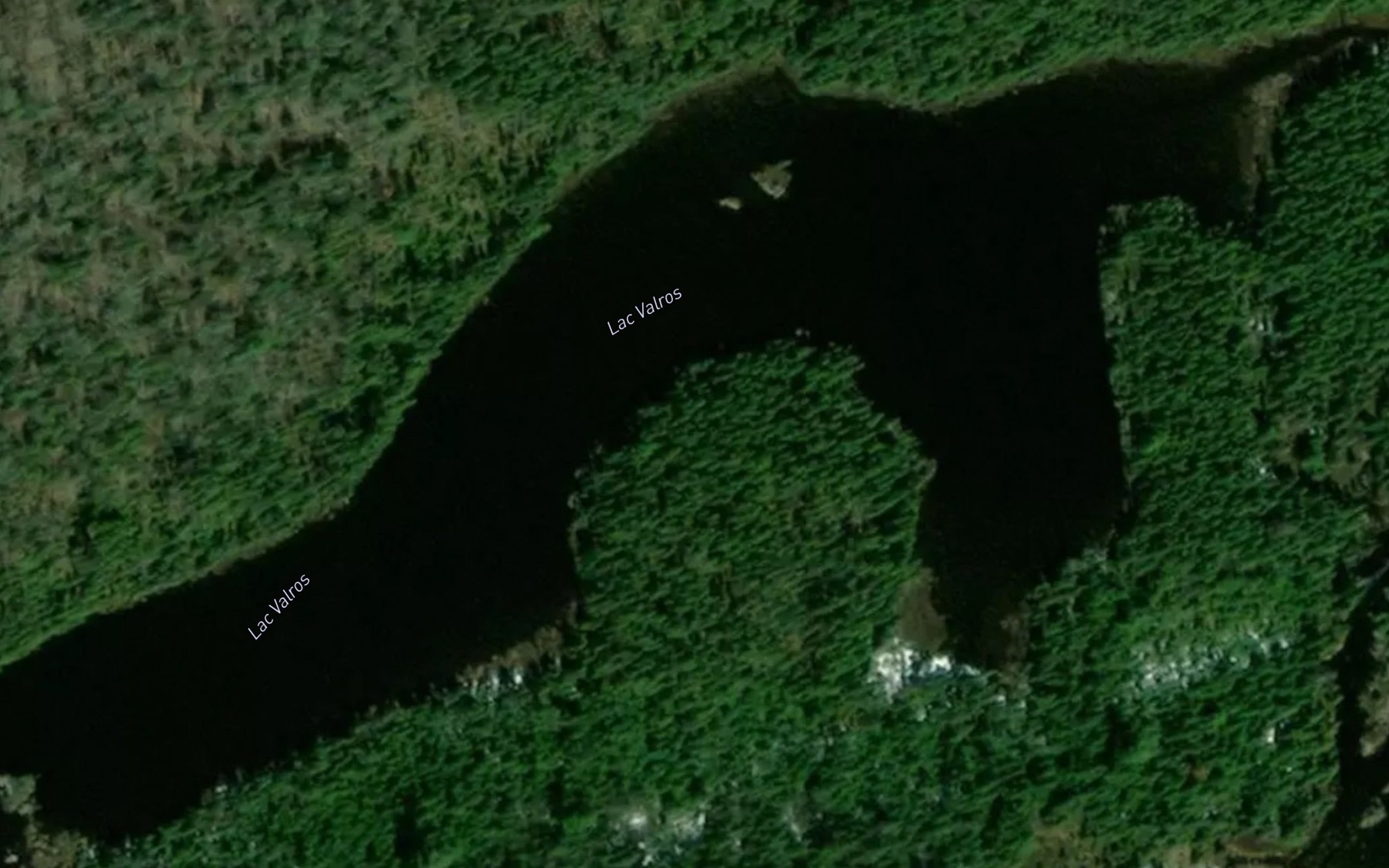 Satellite map of the Lac Valros