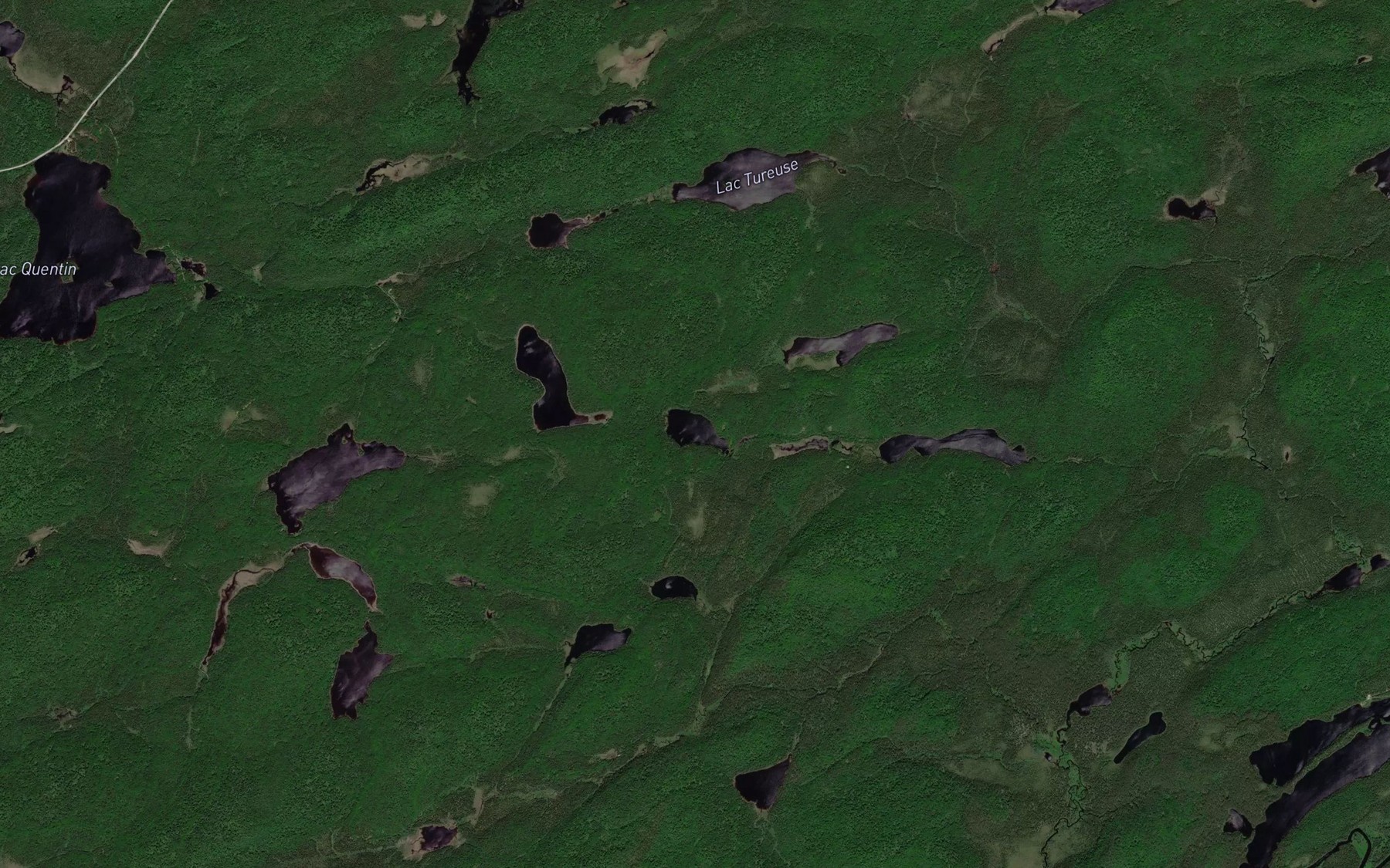 Satellite map of the Lac du Homard