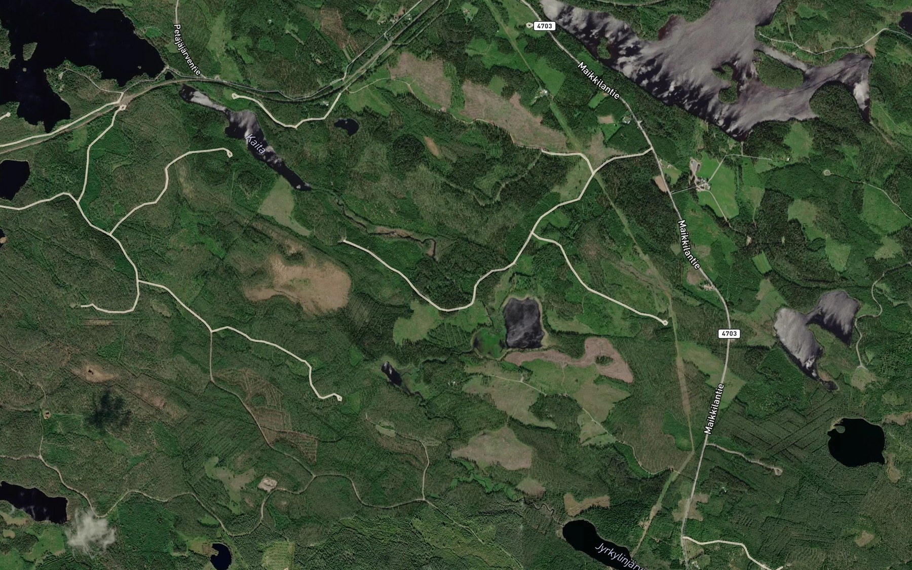 Satellite map of the Patakoski