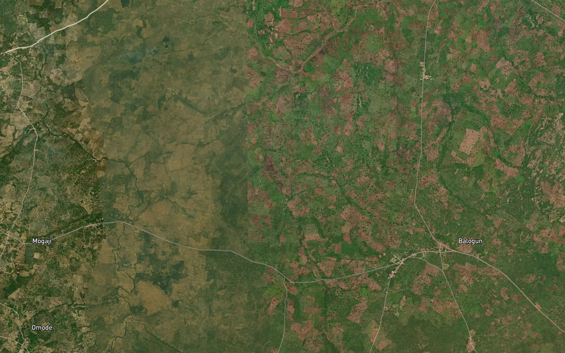 Satellite map of the RiverOgbe
