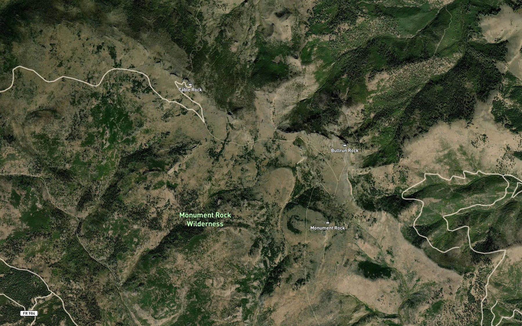 Satellite map of the Rock Spring