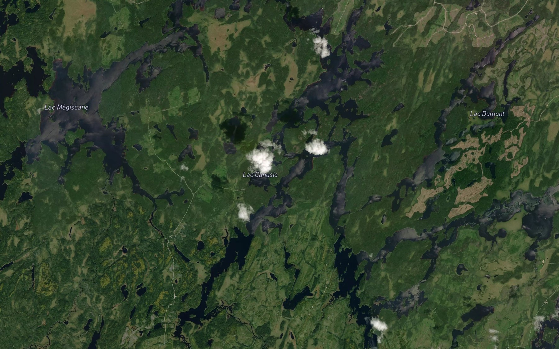 Satellite map of the Lac Canusio