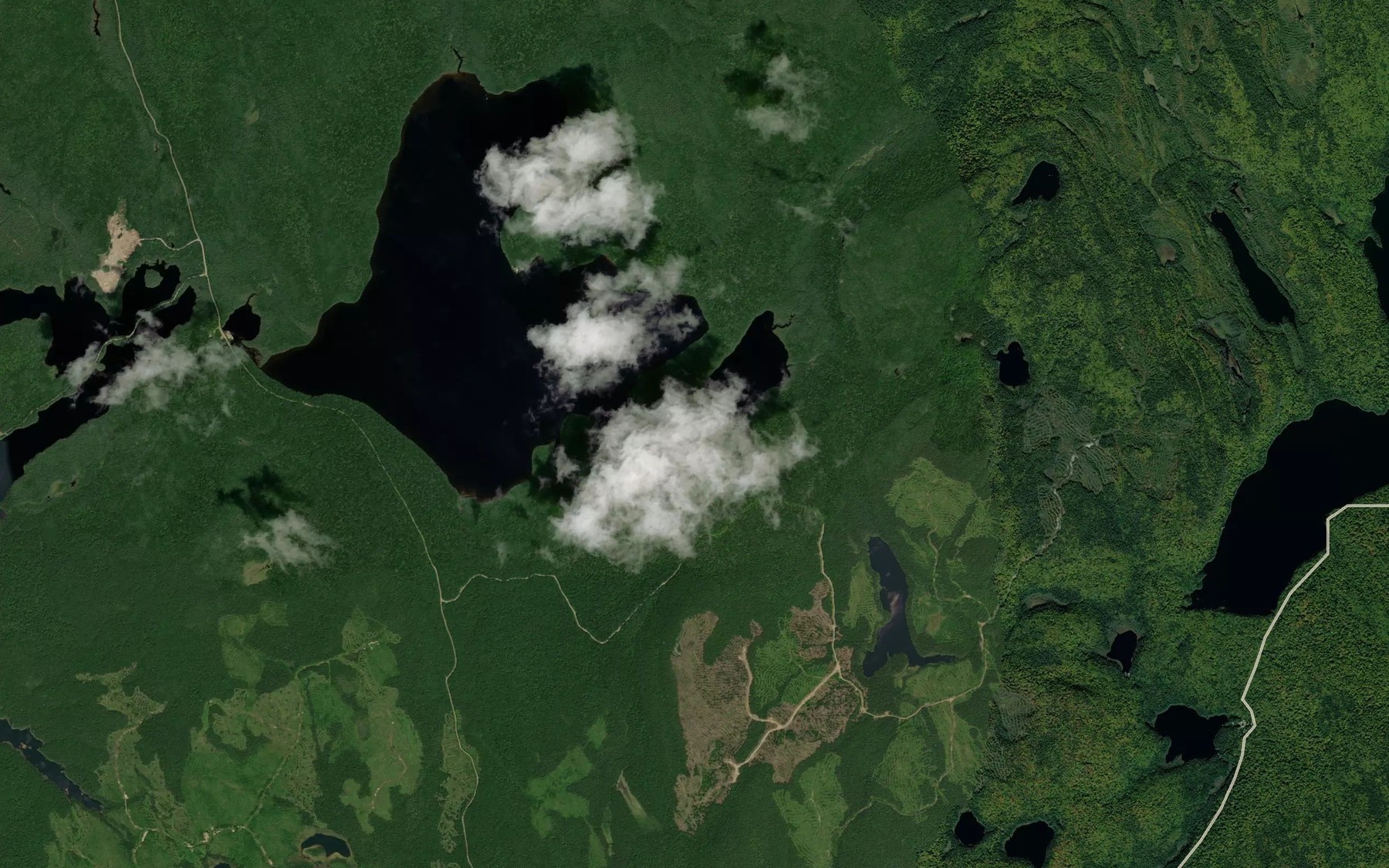 Satellite map of the Lac Jeannine